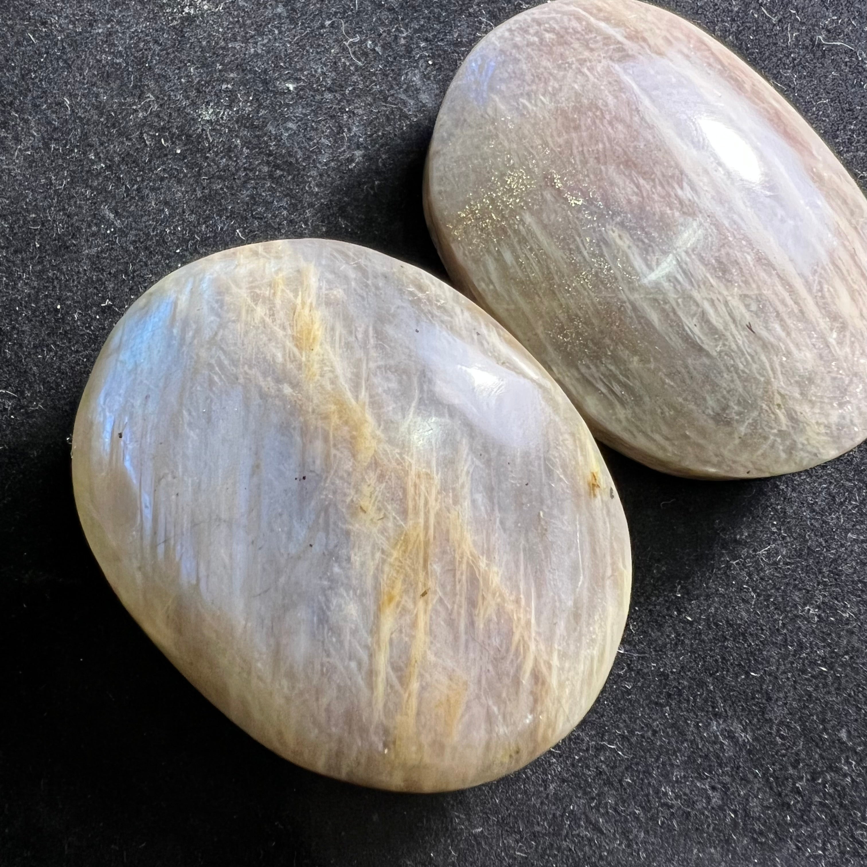 Sunstone Moonstone Palm Pair