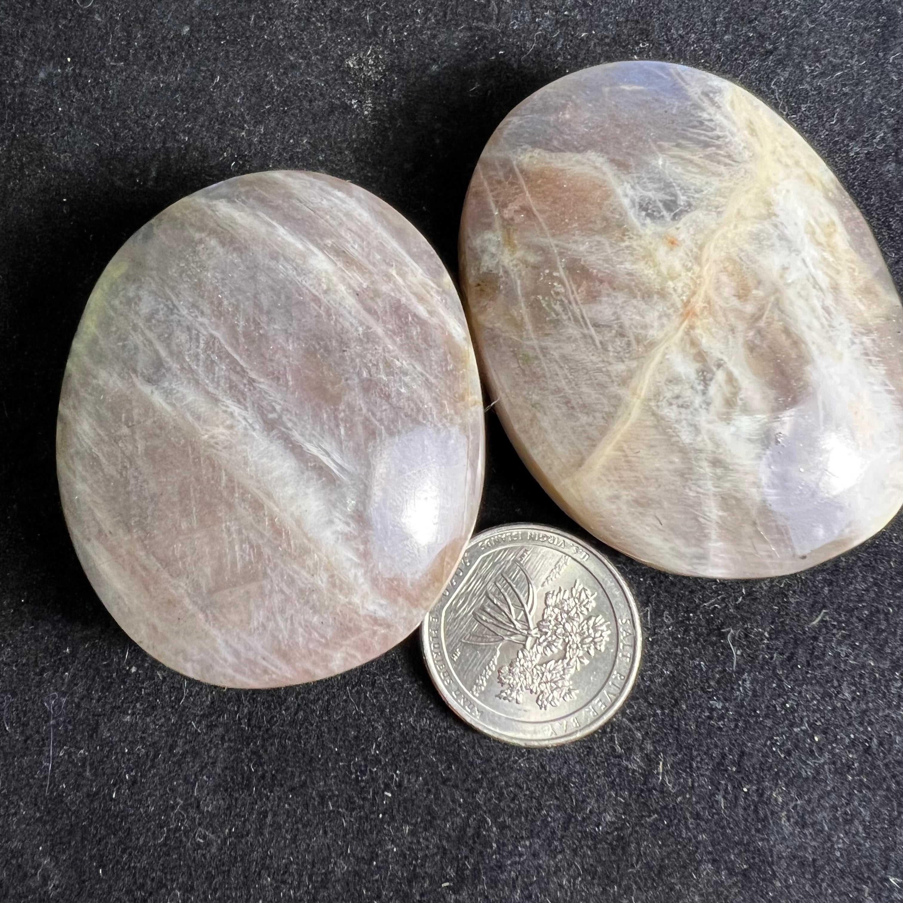 Sunstone Moonstone Palm Pair