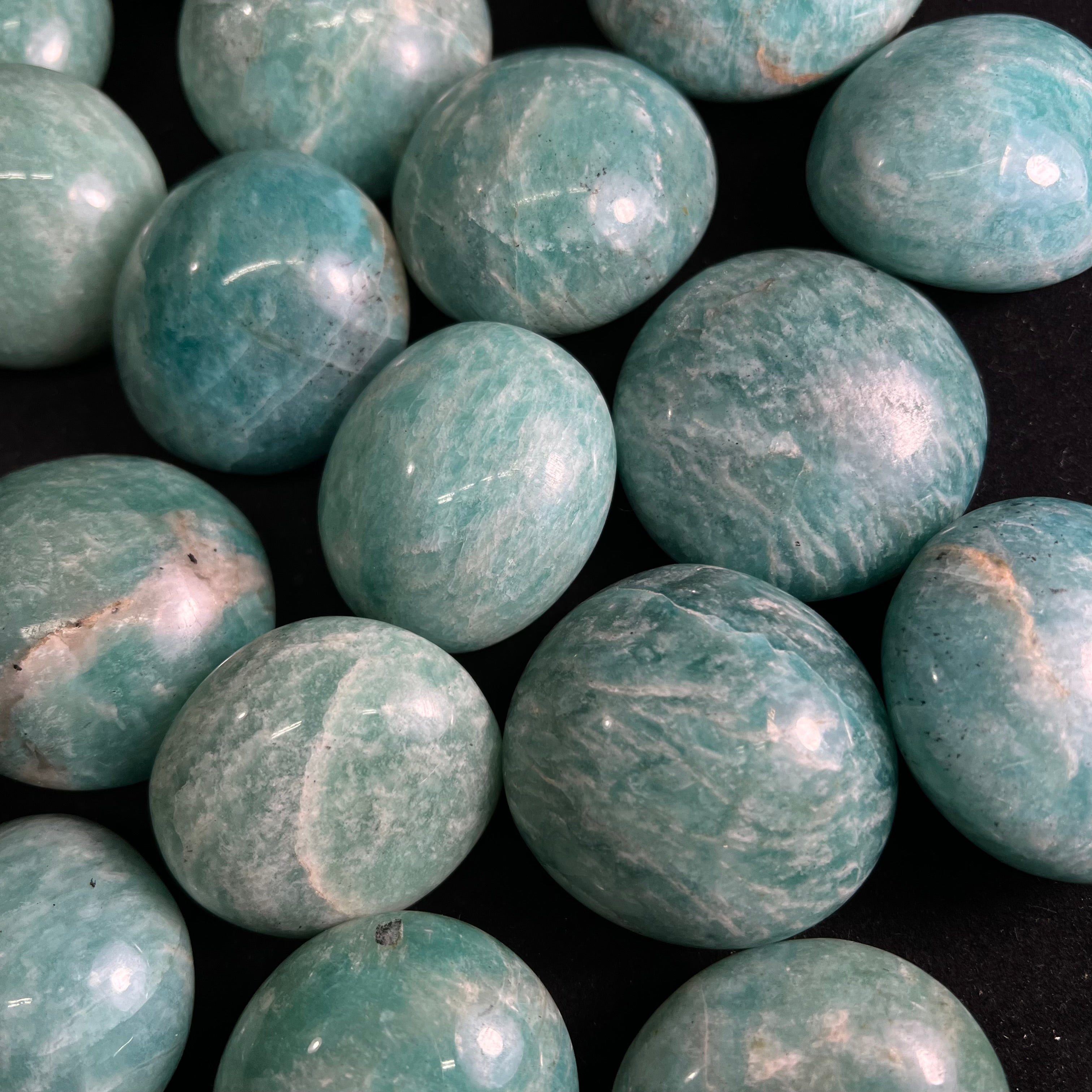 Amazonite Palm Stone Pair