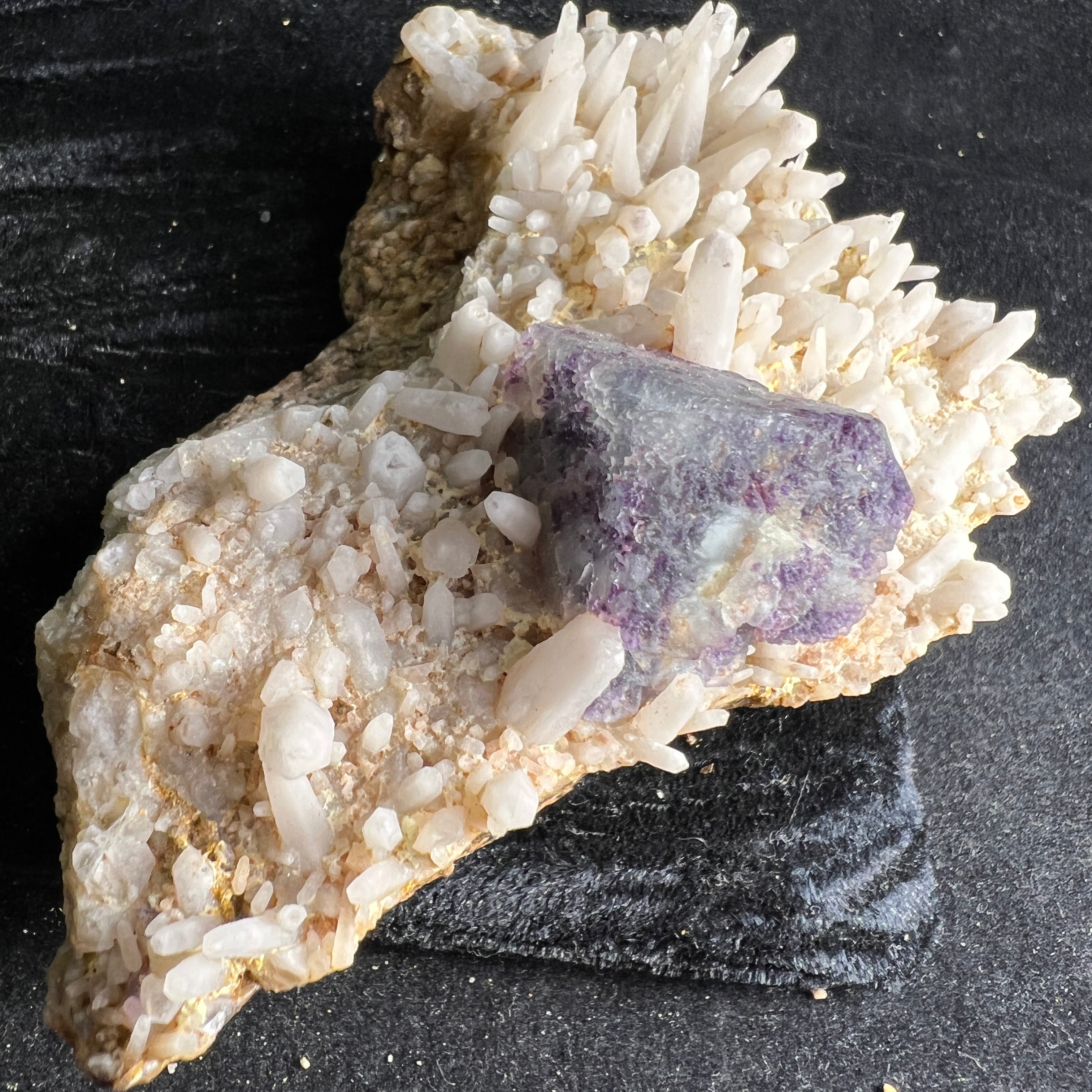 Fluorite with Milky Quartz Clusters - 084