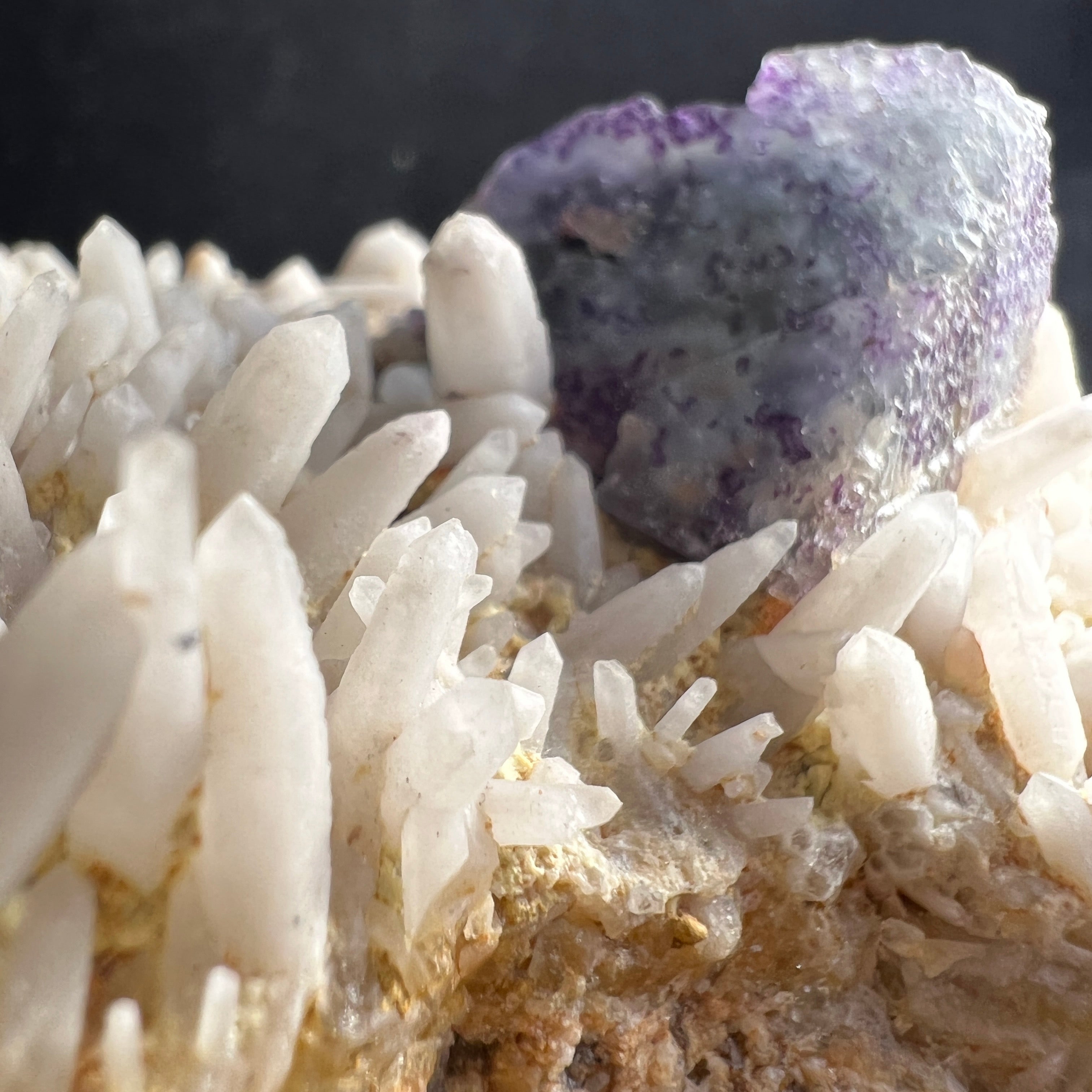 Fluorite with Milky Quartz Clusters - 084