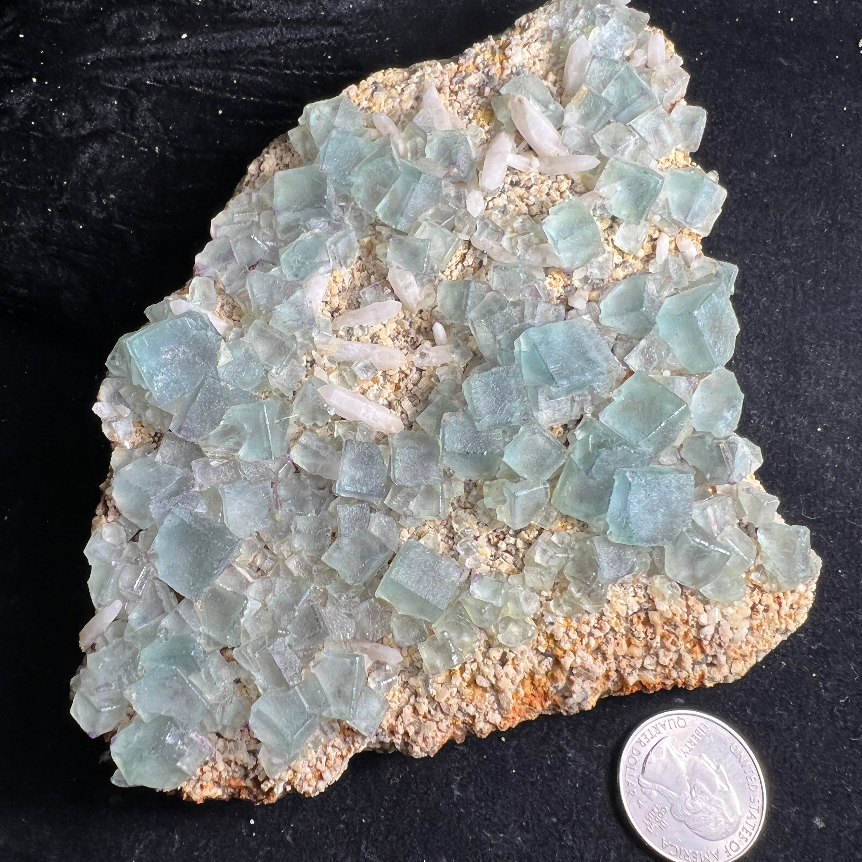 Fluorite with Milky Quartz Clusters - 102