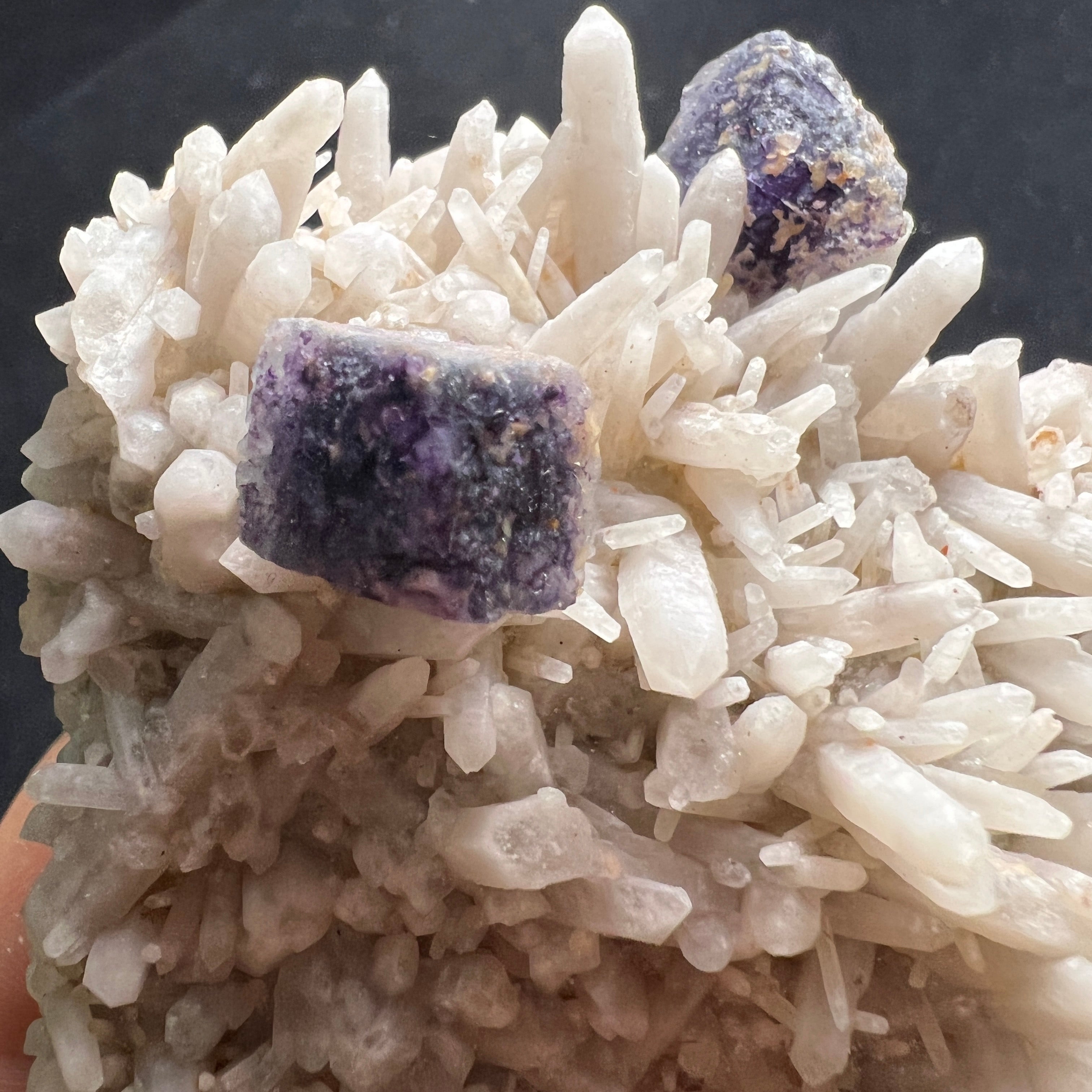 Fluorite with Milky Quartz Clusters - 109
