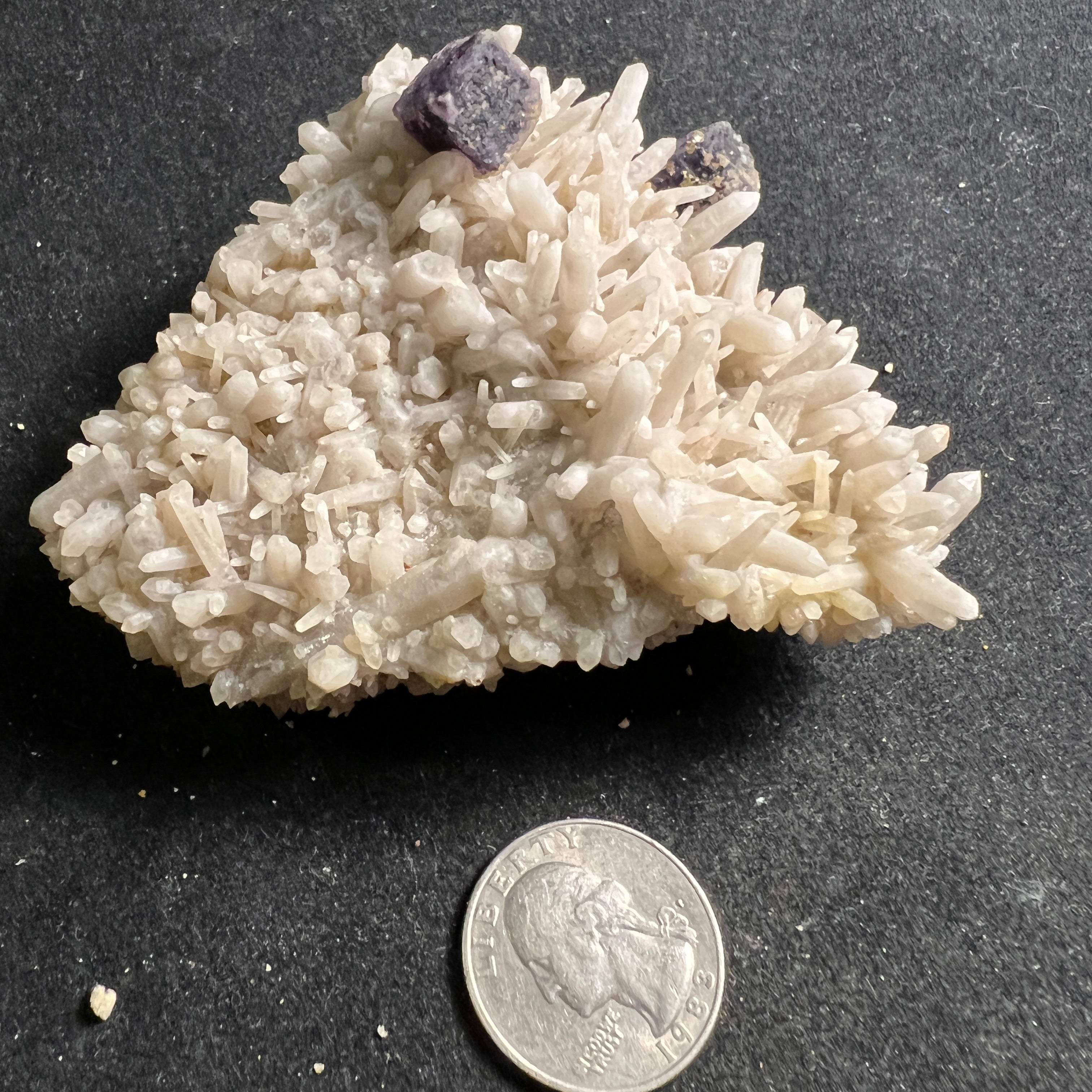 Fluorite with Milky Quartz Clusters - 109