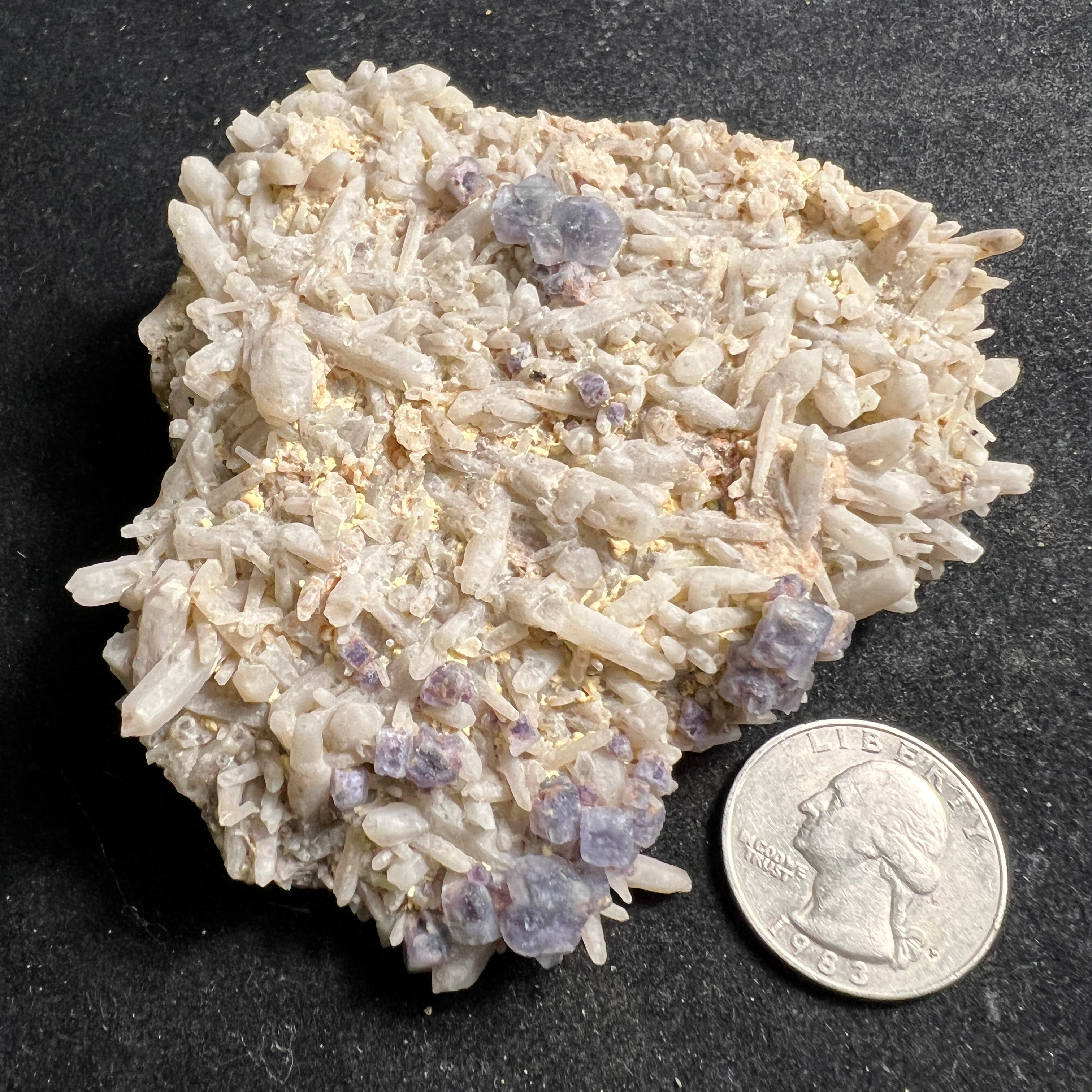 Fluorite with Milky Quartz Clusters - 114