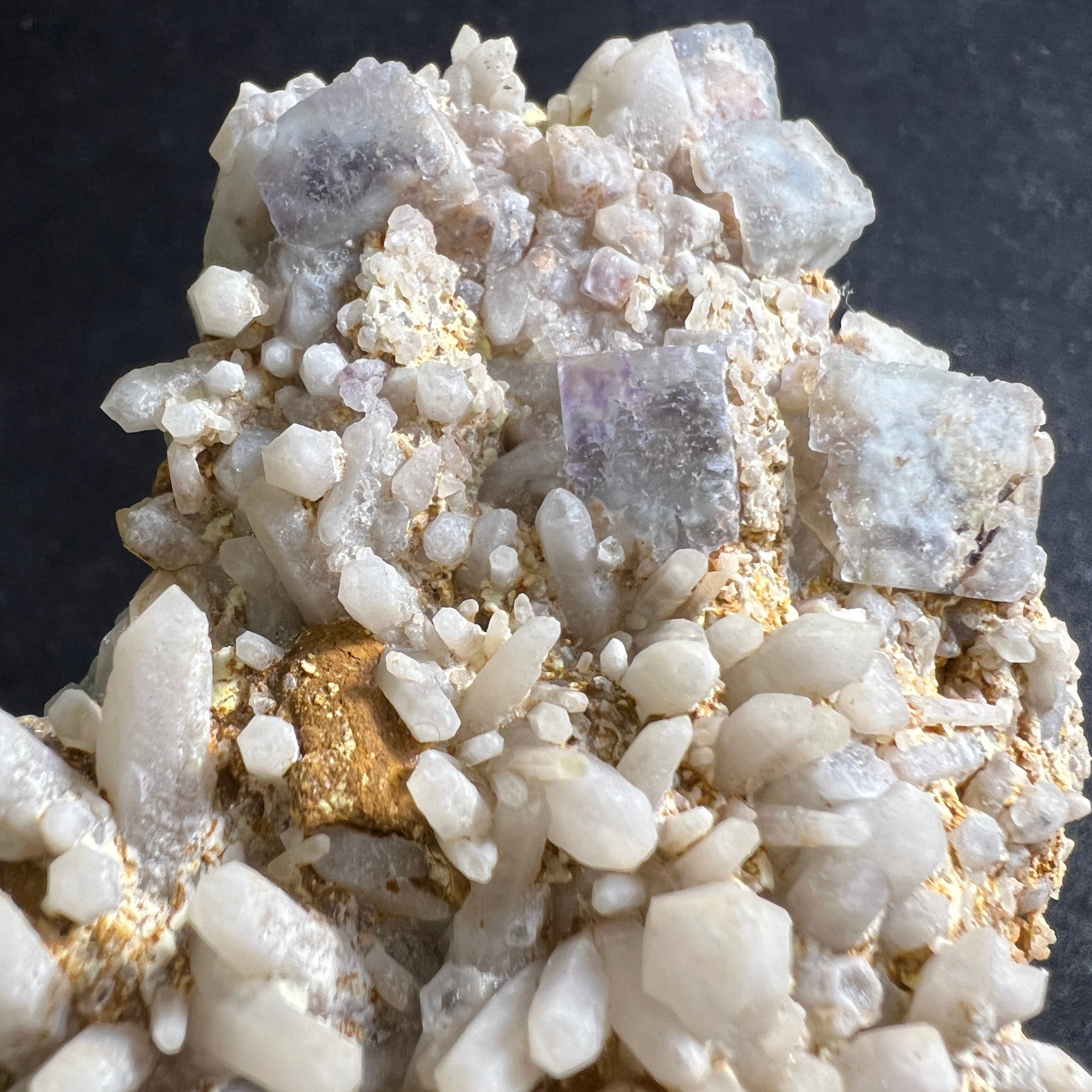 Fluorite with Milky Quartz Clusters - 115