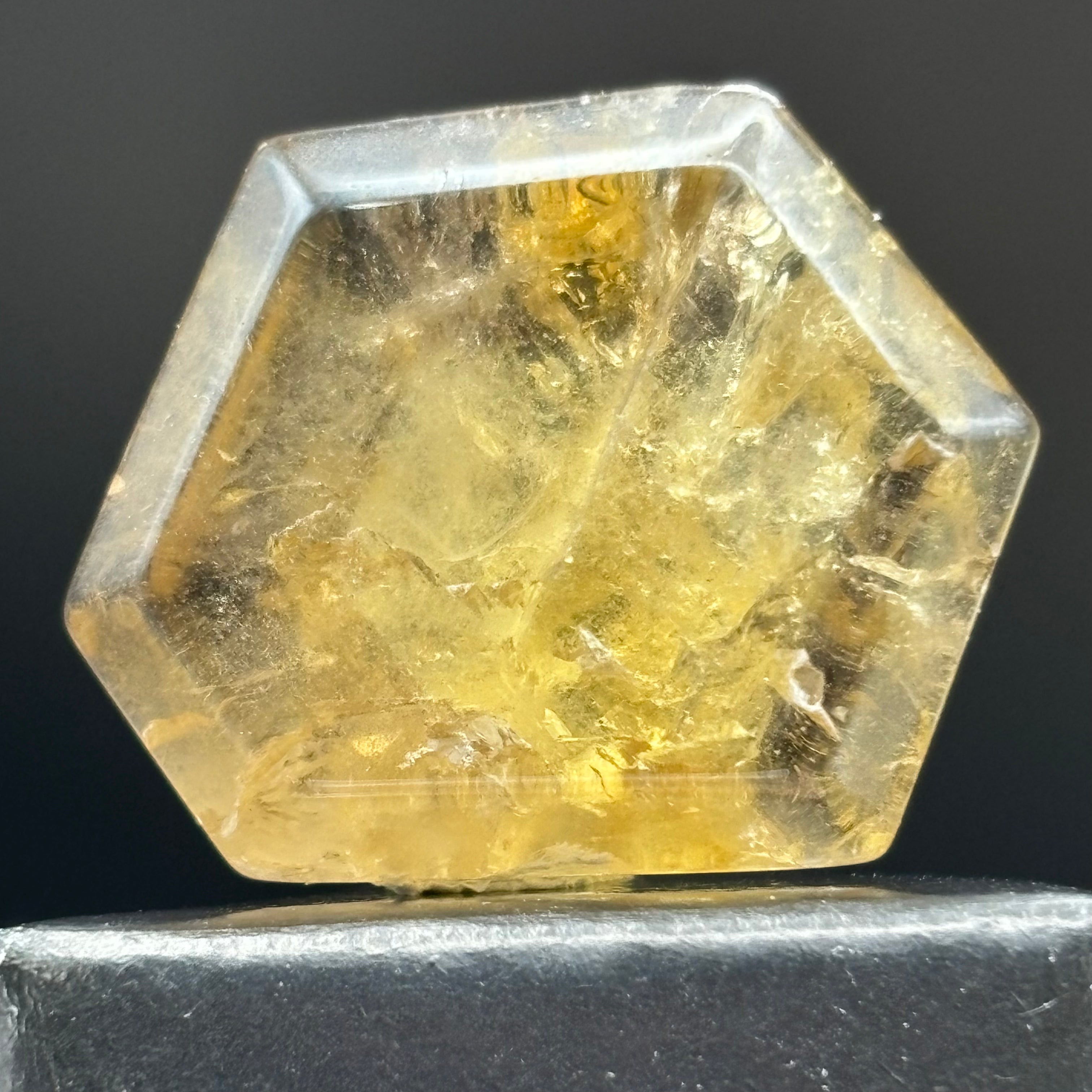 Citrine Crystal Cross-Section