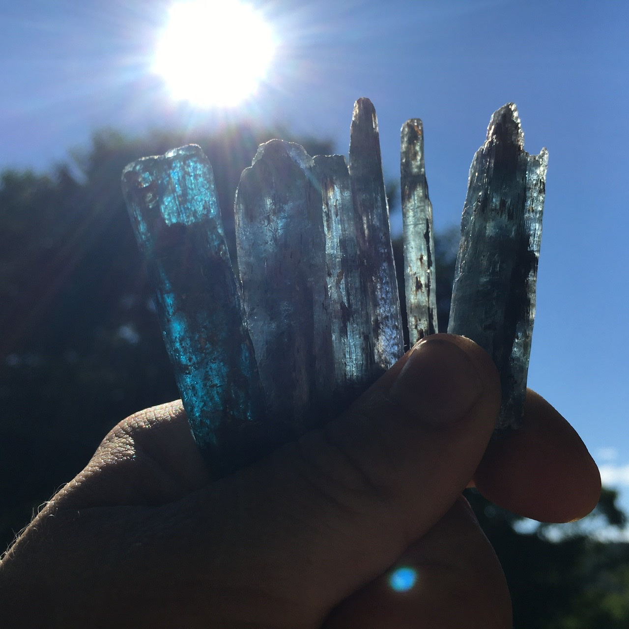Dark Blue Kyanite Point Pair