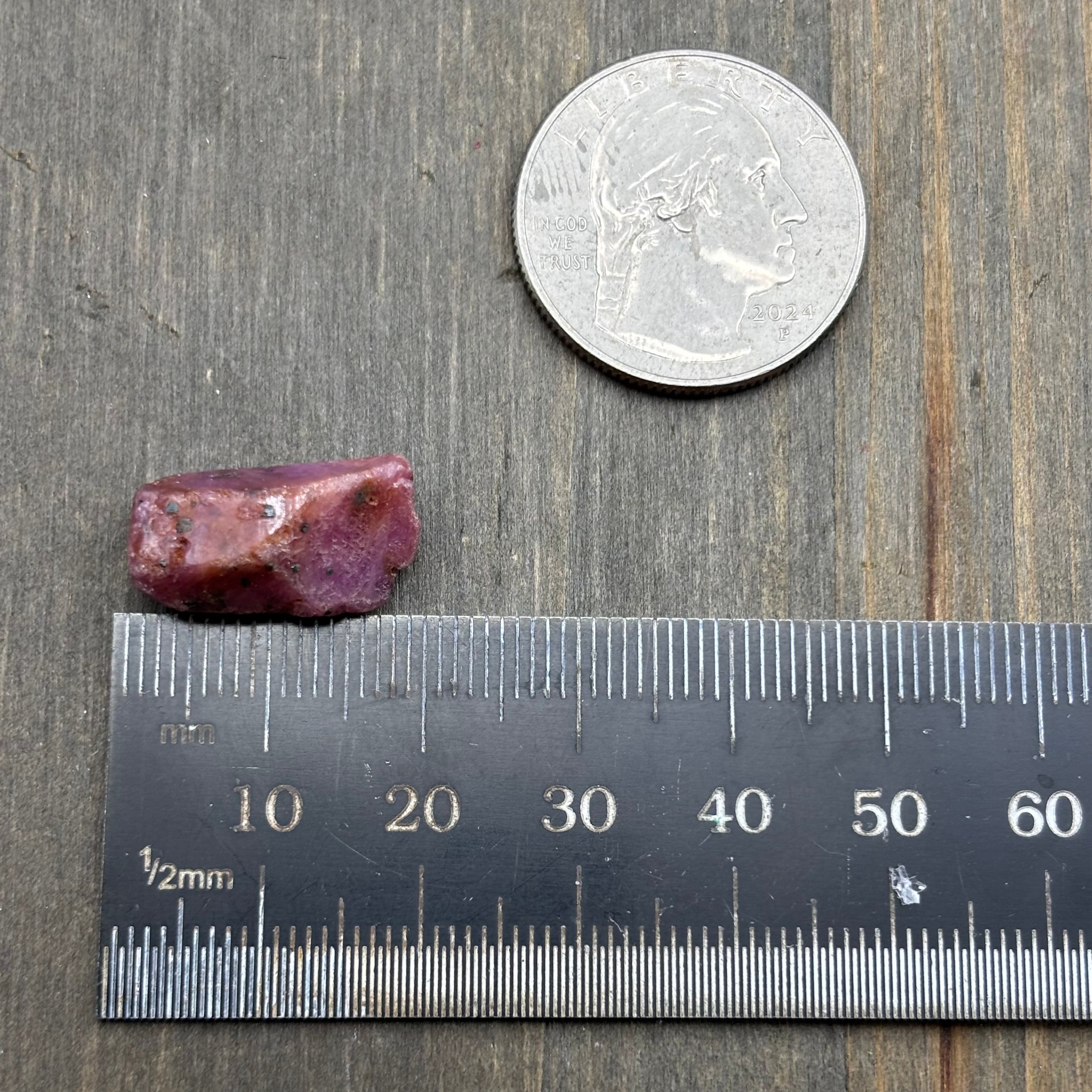 Natural Fluorescent Ruby Crystal - 145
