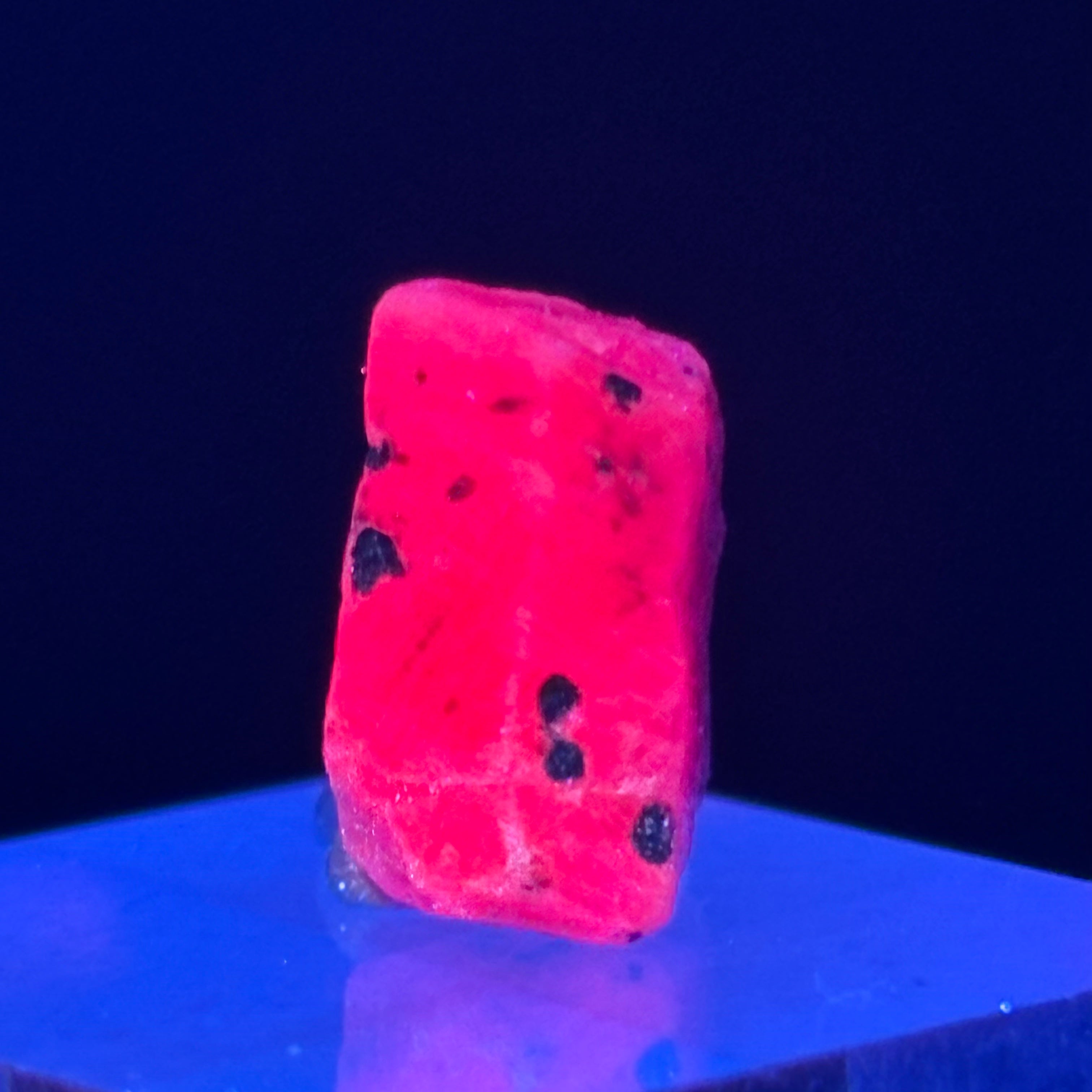Natural Fluorescent Ruby Crystal - 162