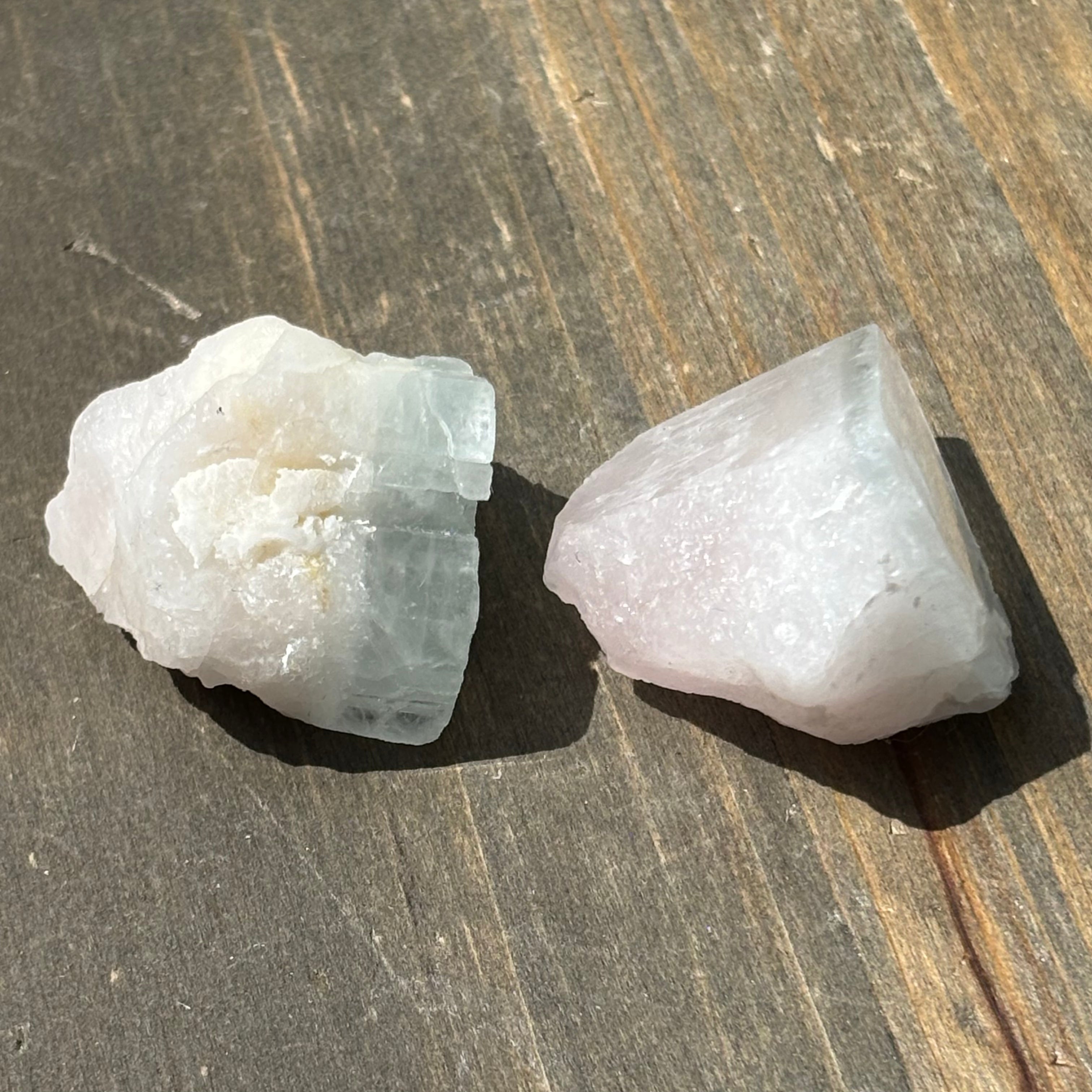 Morganite with Aquamarine Pair - 008