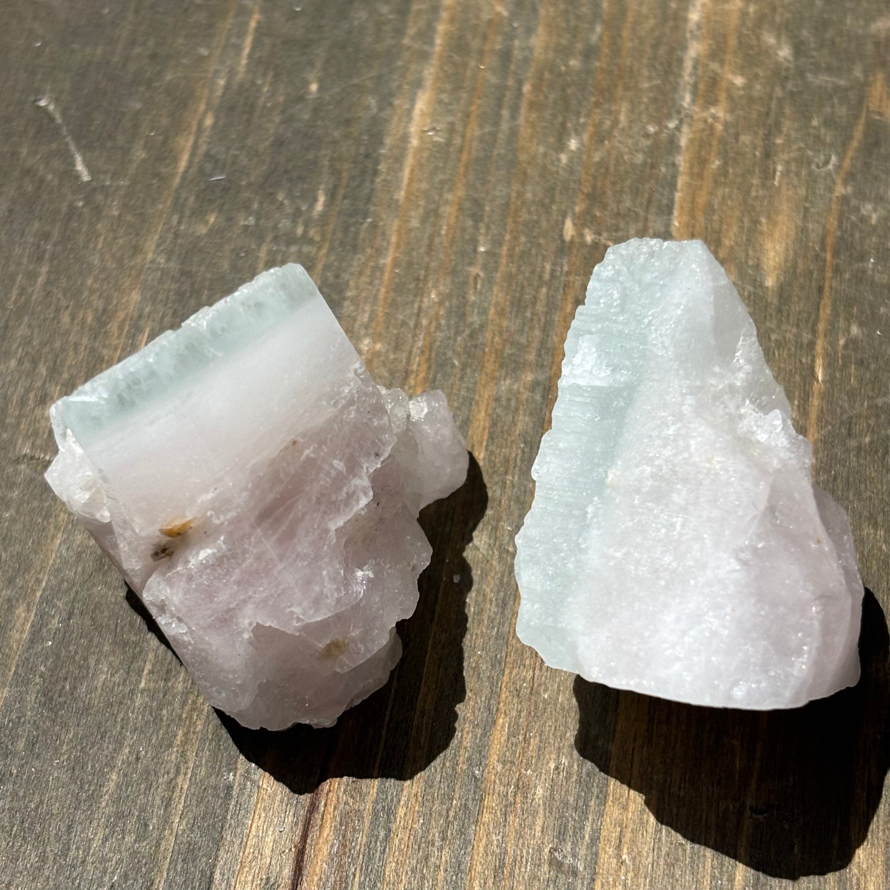 Morganite with Aquamarine Pair - 016