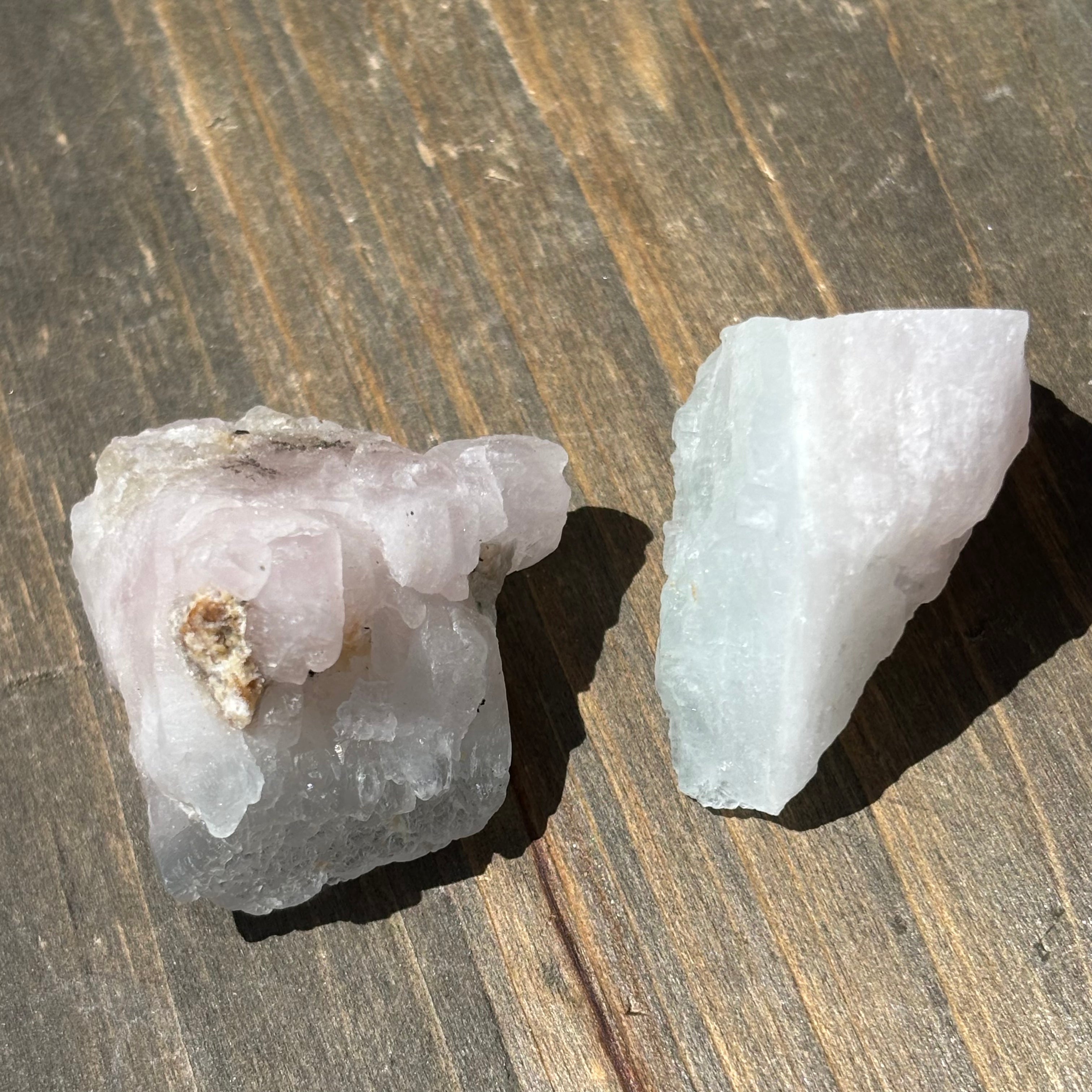 Morganite with Aquamarine Pair - 016