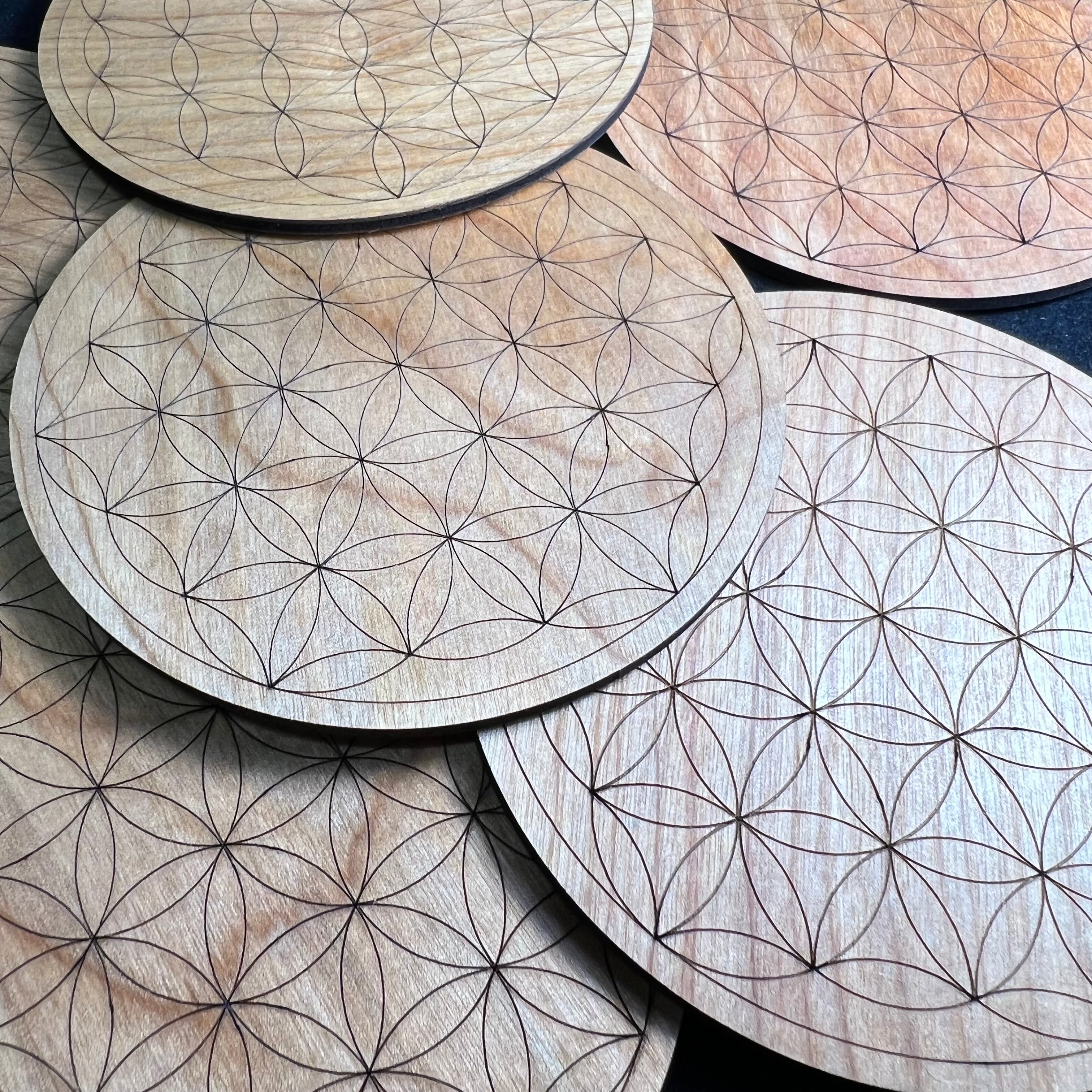 Flower of Life Wooden Grid