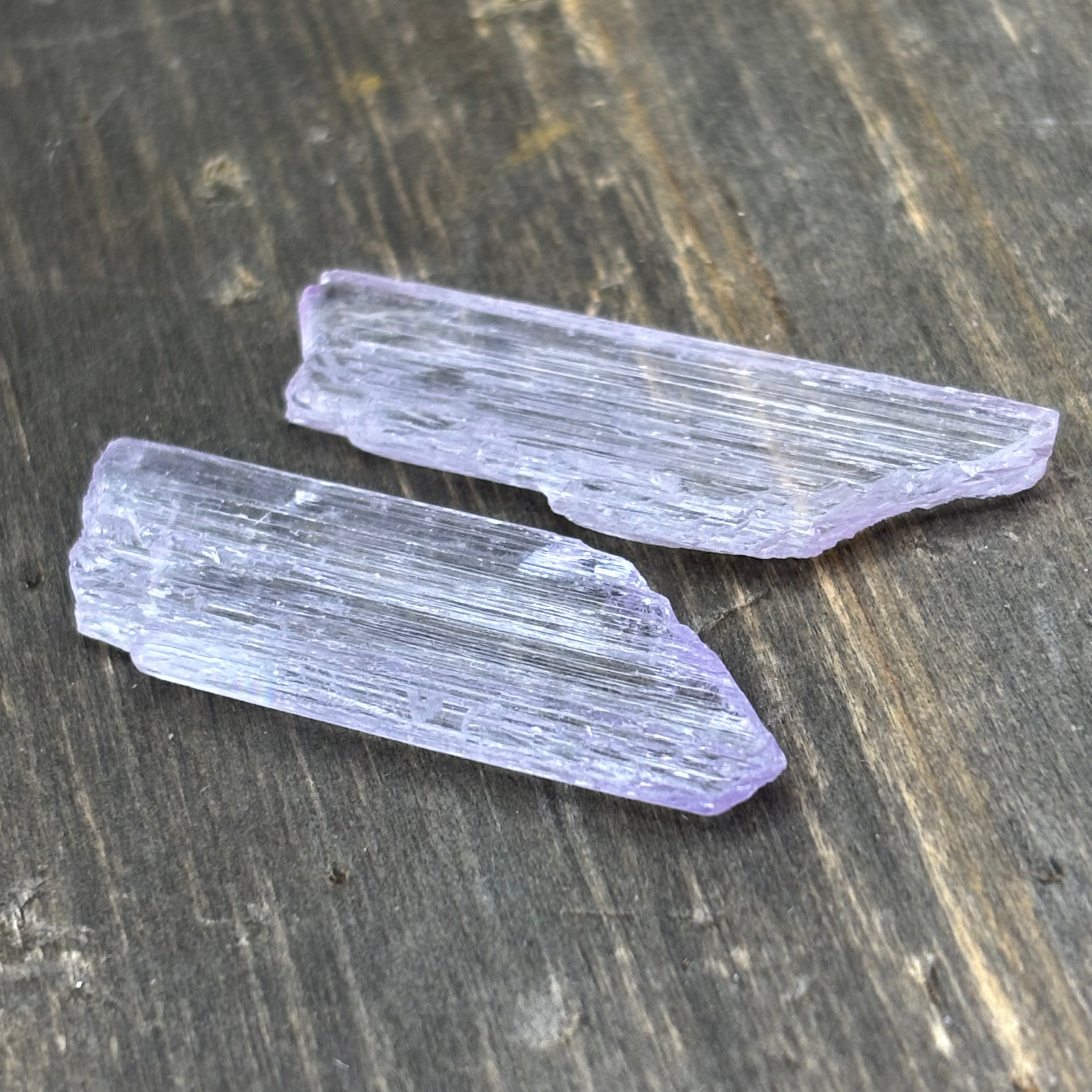 Pink Kunzite Point Pair
