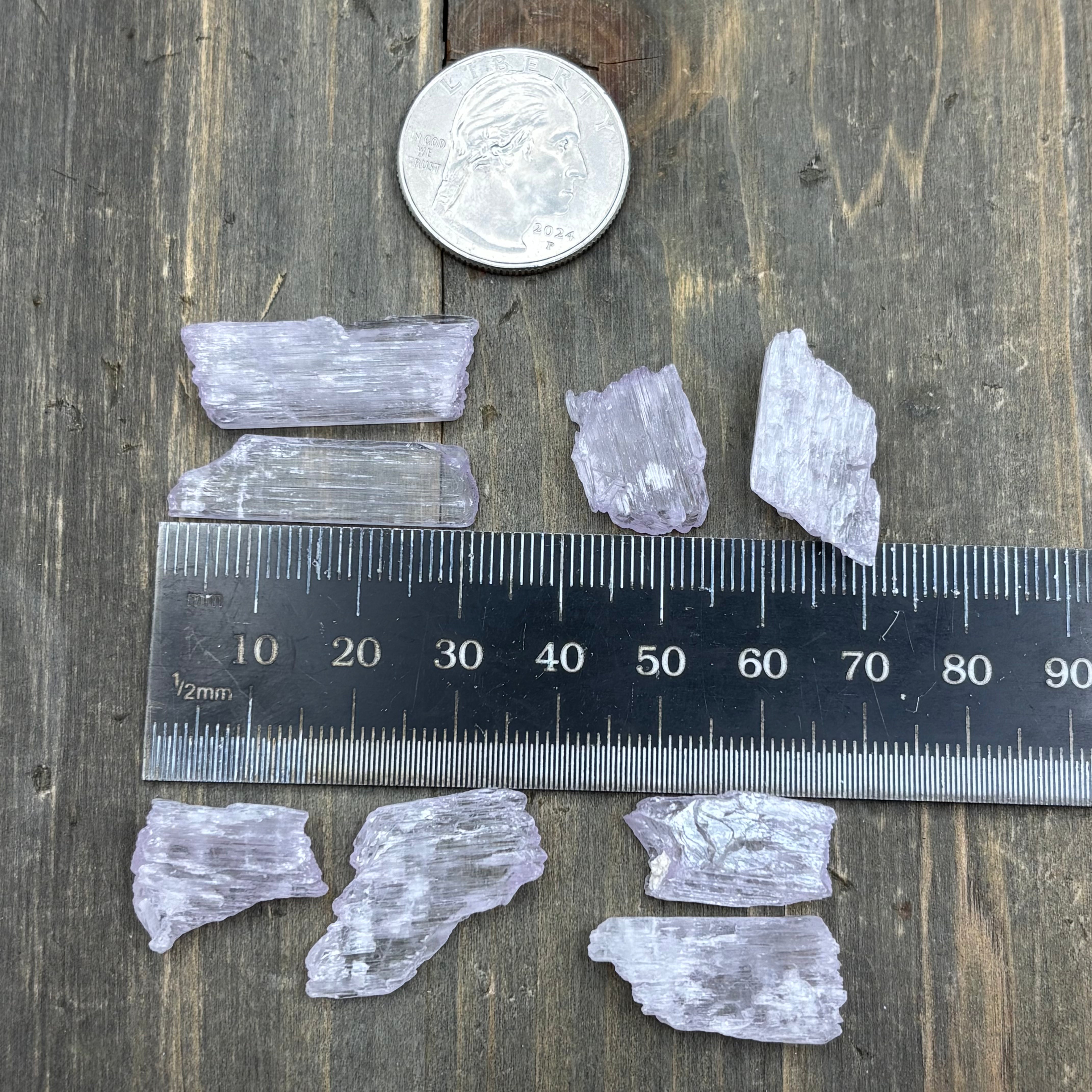 Pink Kunzite Point Pair