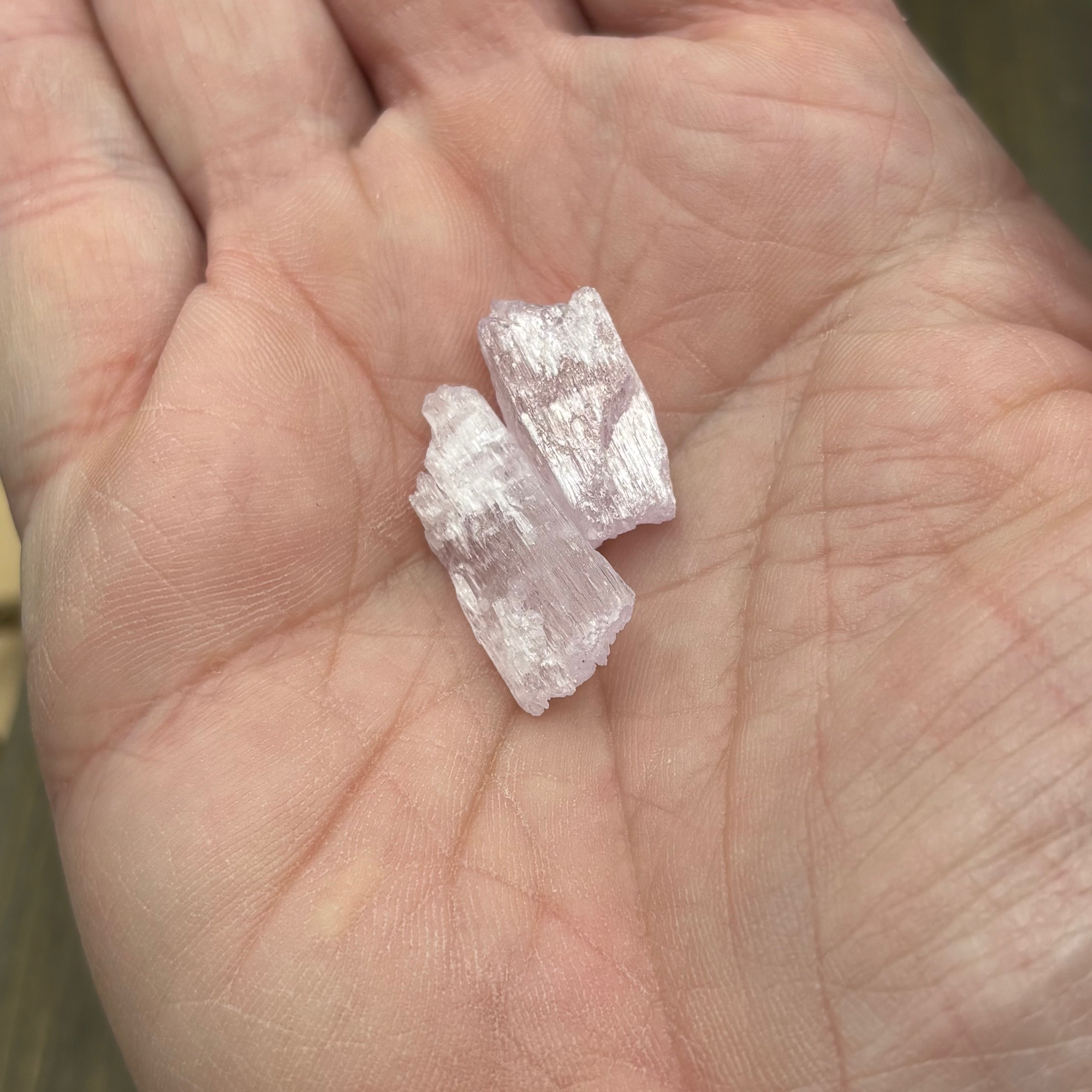 Pink Kunzite Point Pair