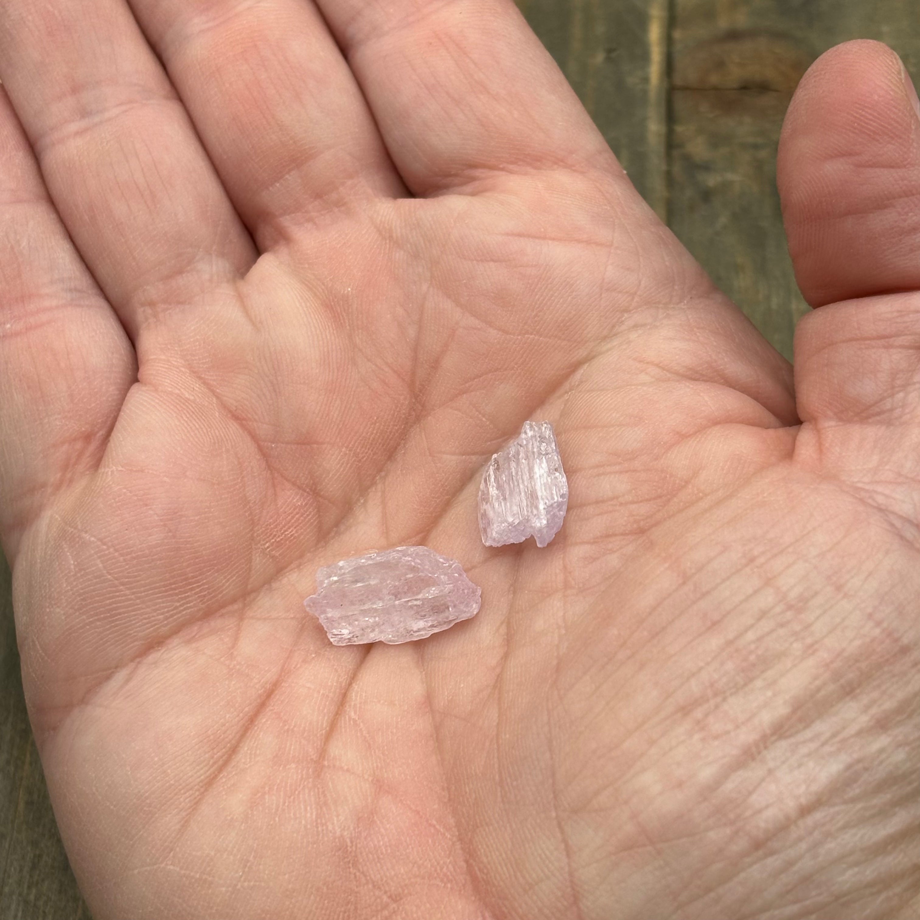 Pink Kunzite Point Pair