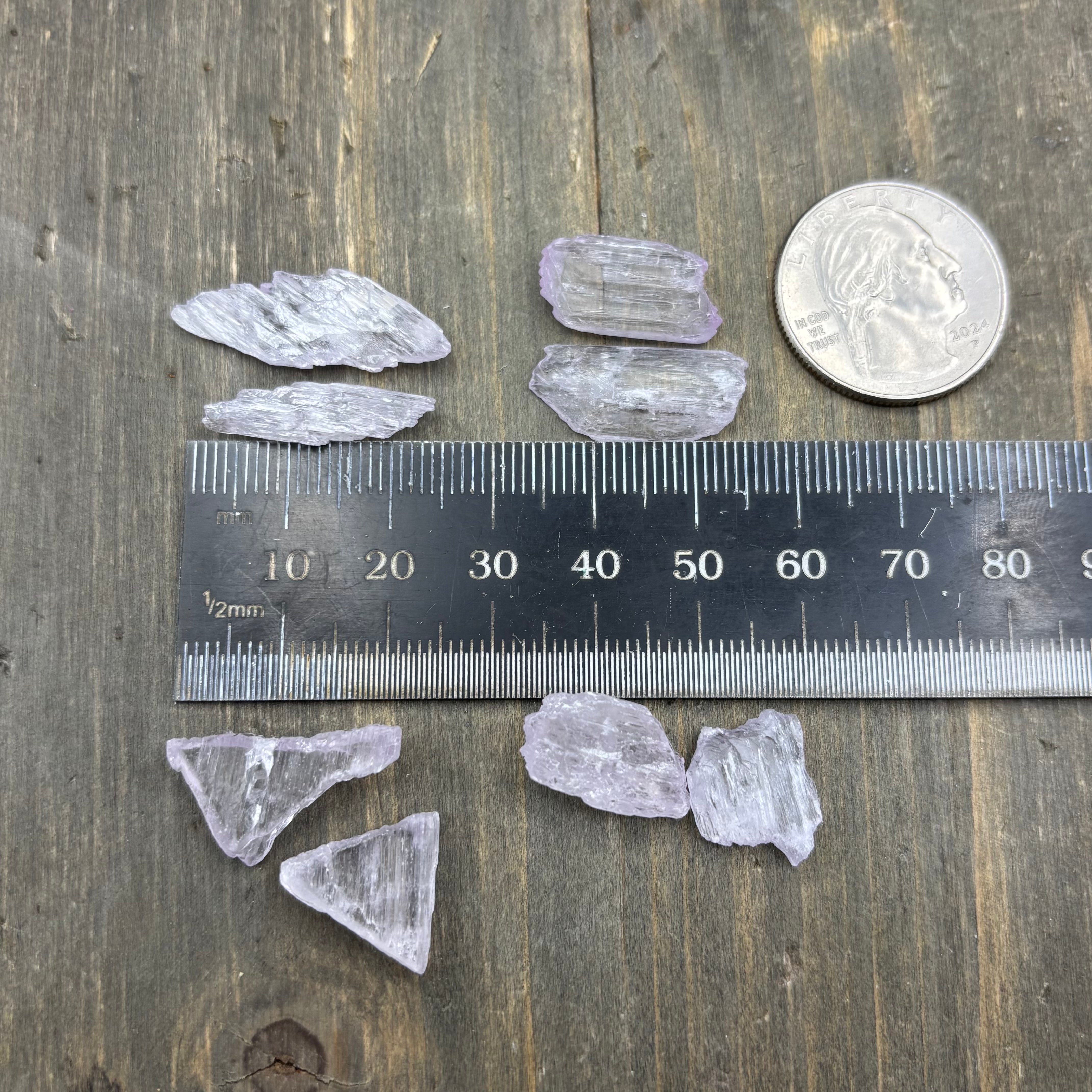 Pink Kunzite Point Pair