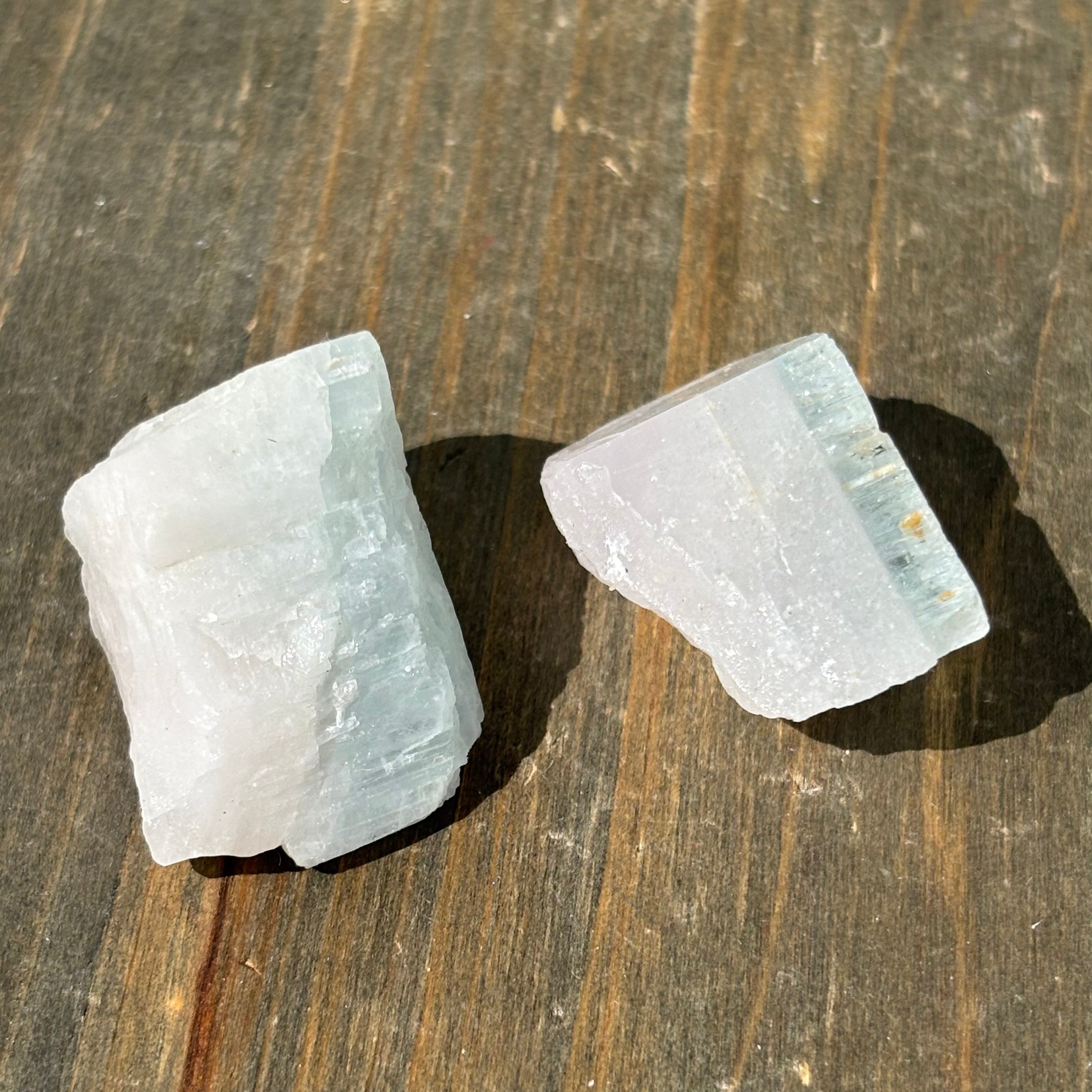 Morganite with Aquamarine Pair - 037