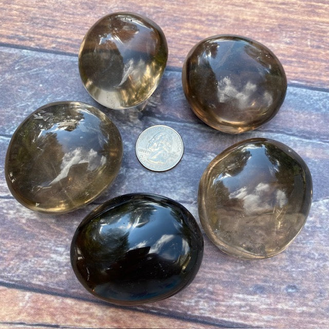 Smoky Quartz Palm Stone