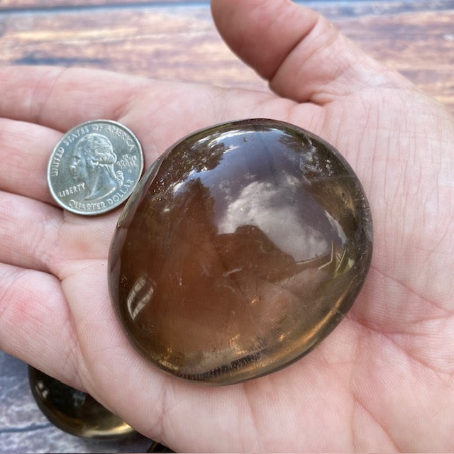 Smoky Quartz Palm Stone