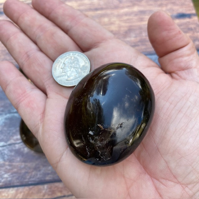 Smoky Quartz Palm Stone