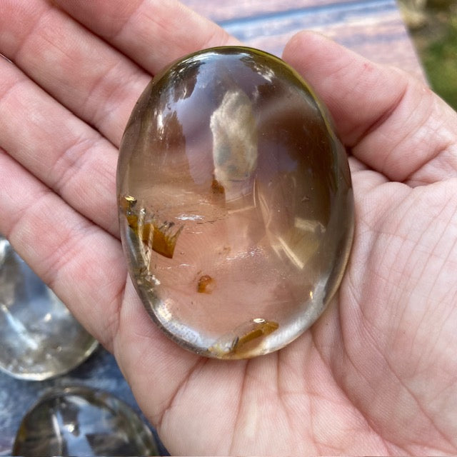 Smoky Quartz Palm Stone