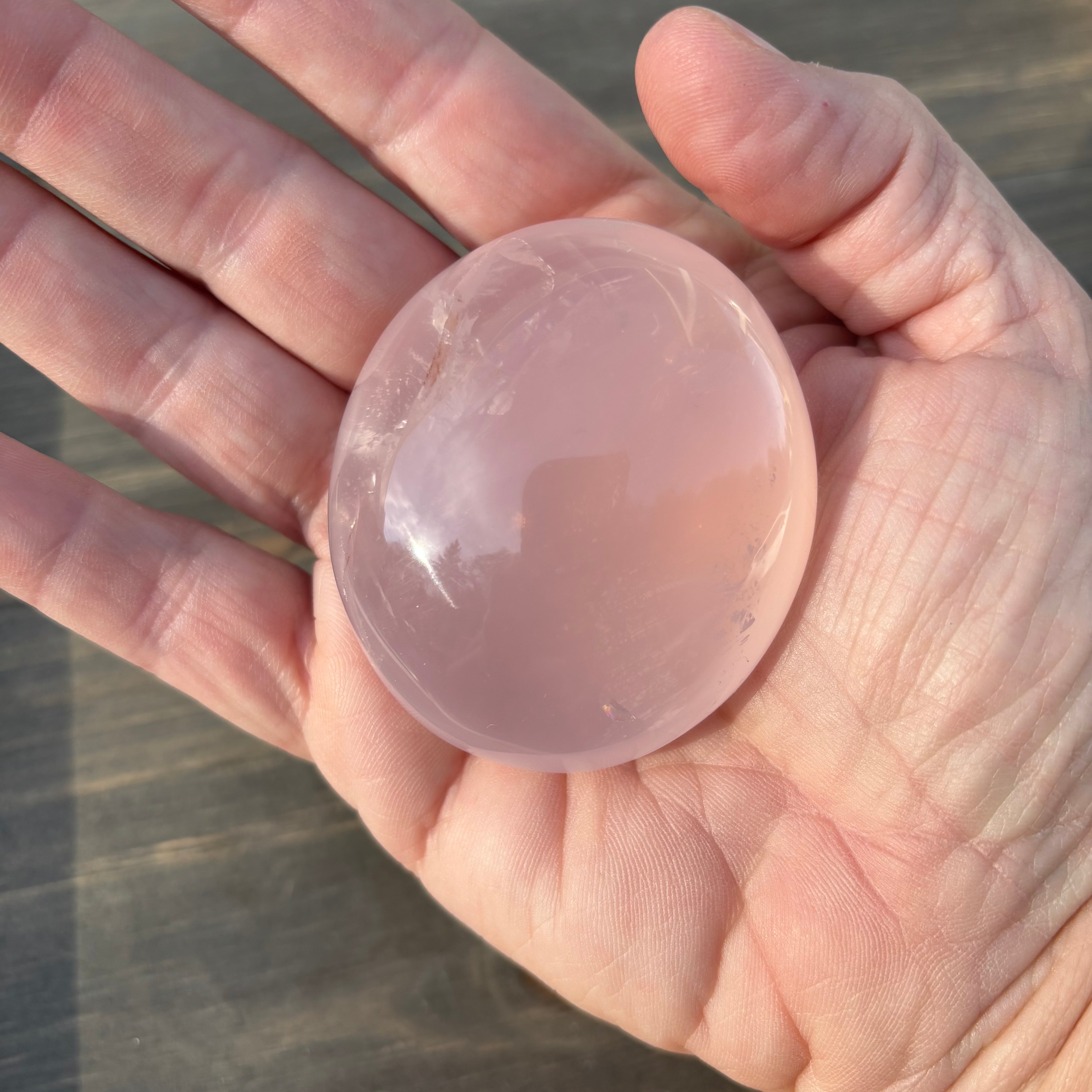 Rose Quartz Palm Stone