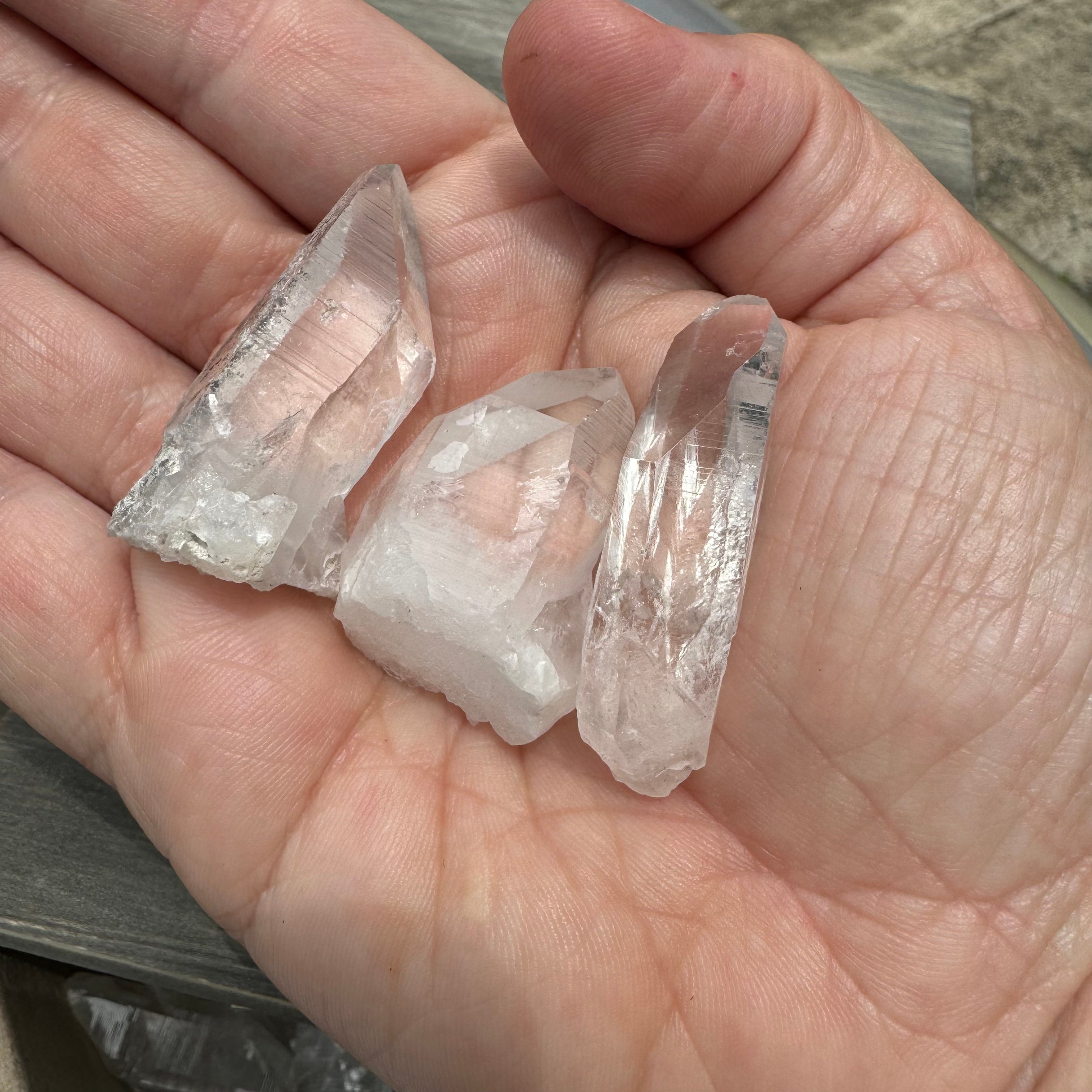 Quartz Crystal Points, Arkansas, Kit of 3