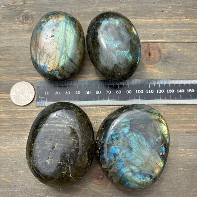 Labradorite Palm Stone Pair