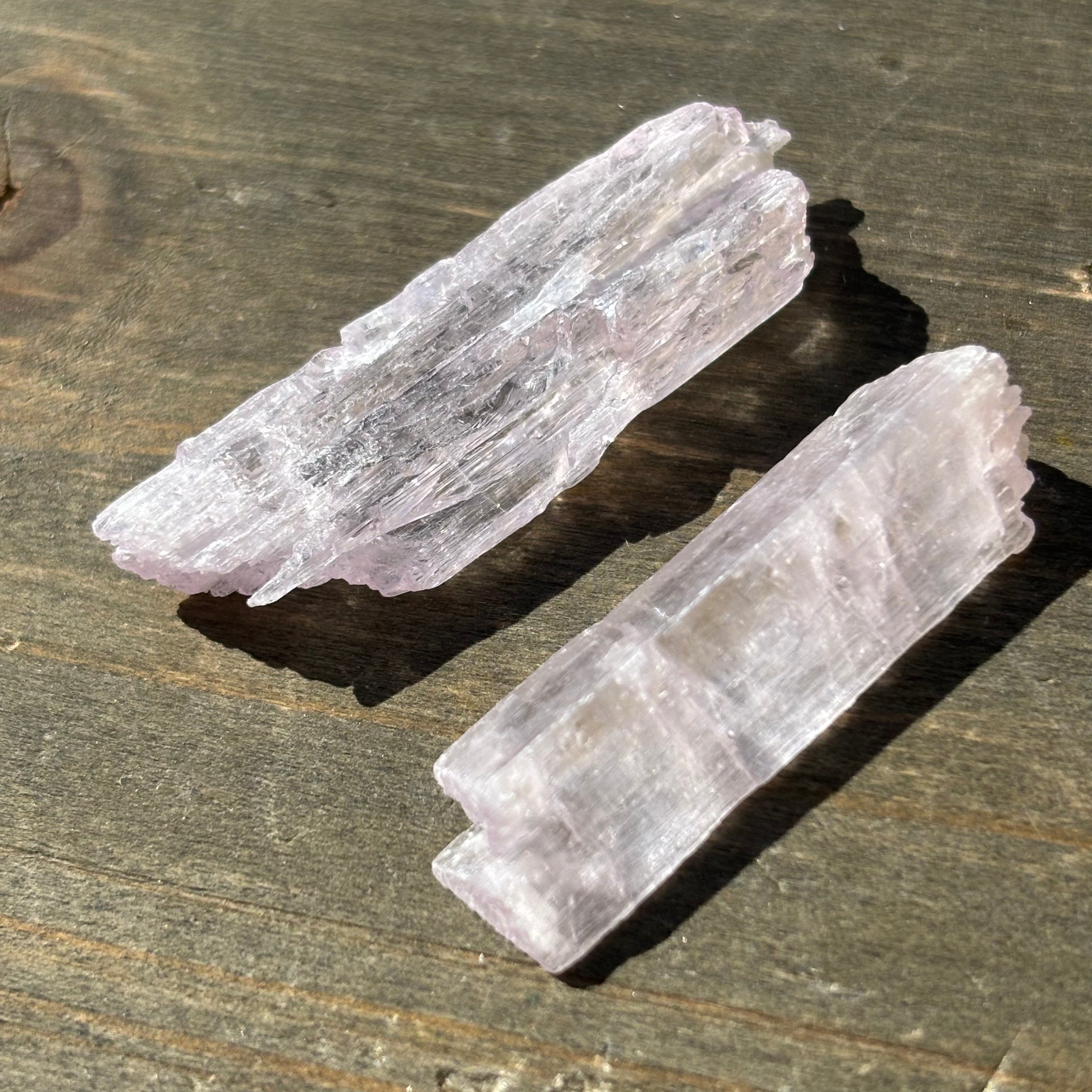 Pink Kunzite Point Pair