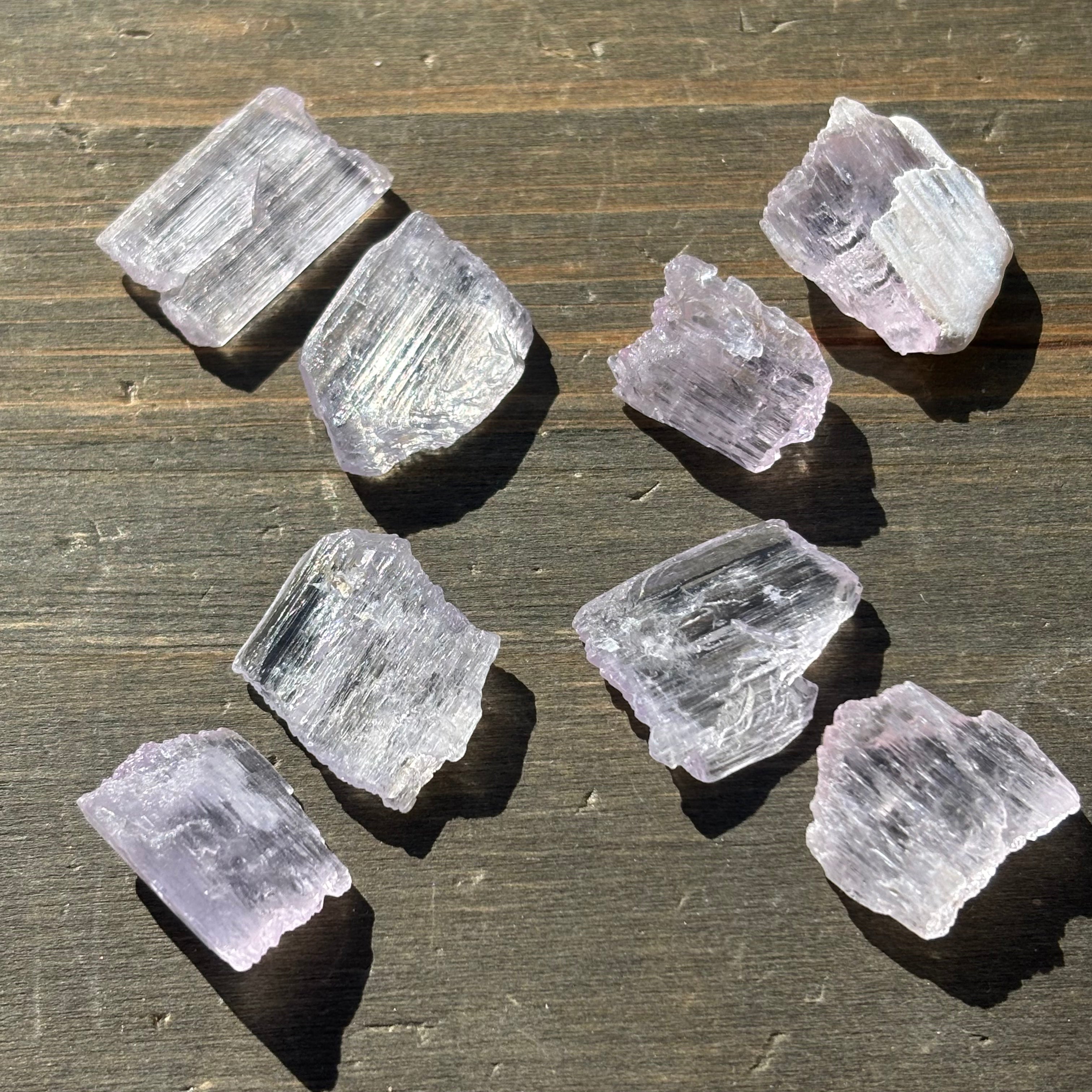 Pink Kunzite Point Pair