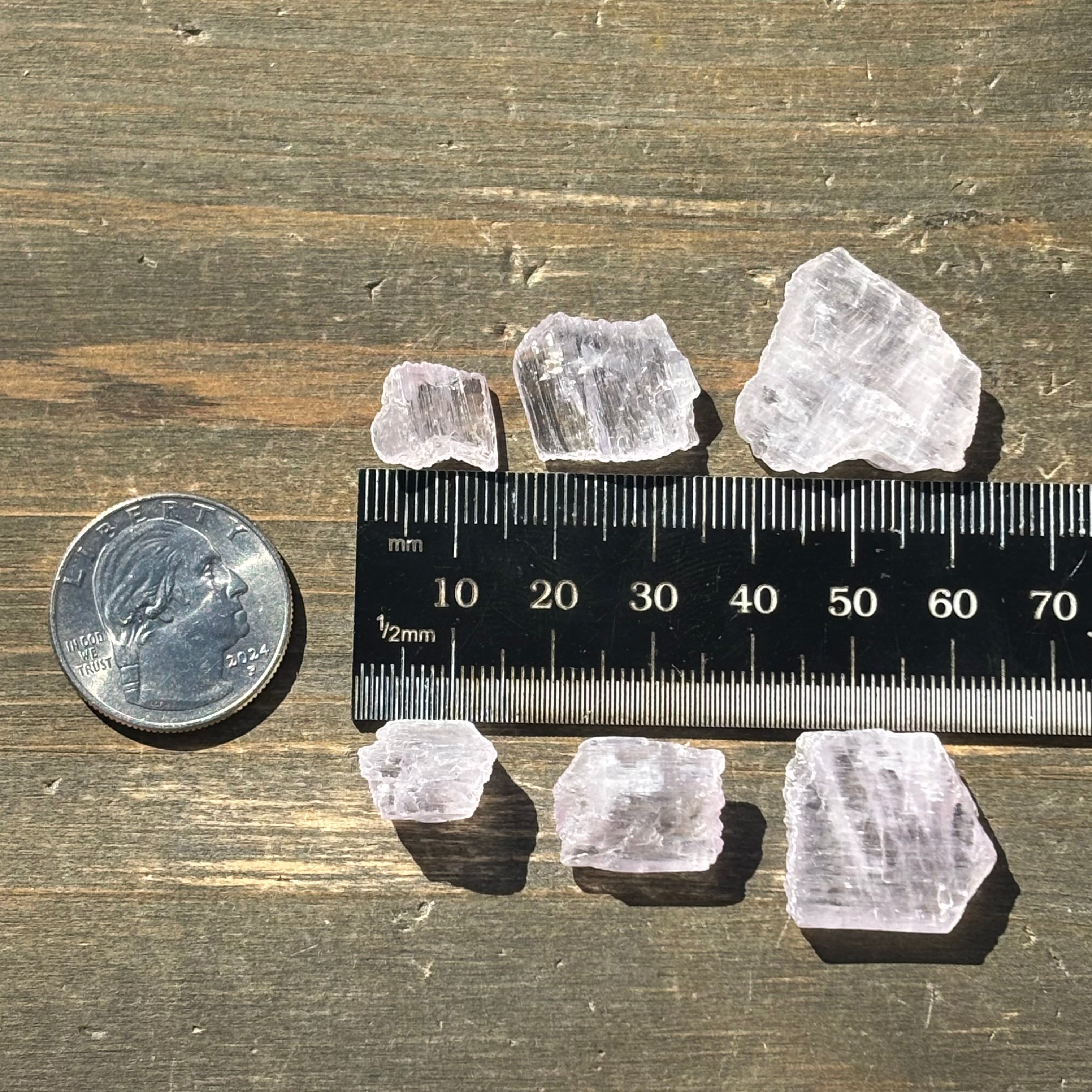 Pink Kunzite Point Pair