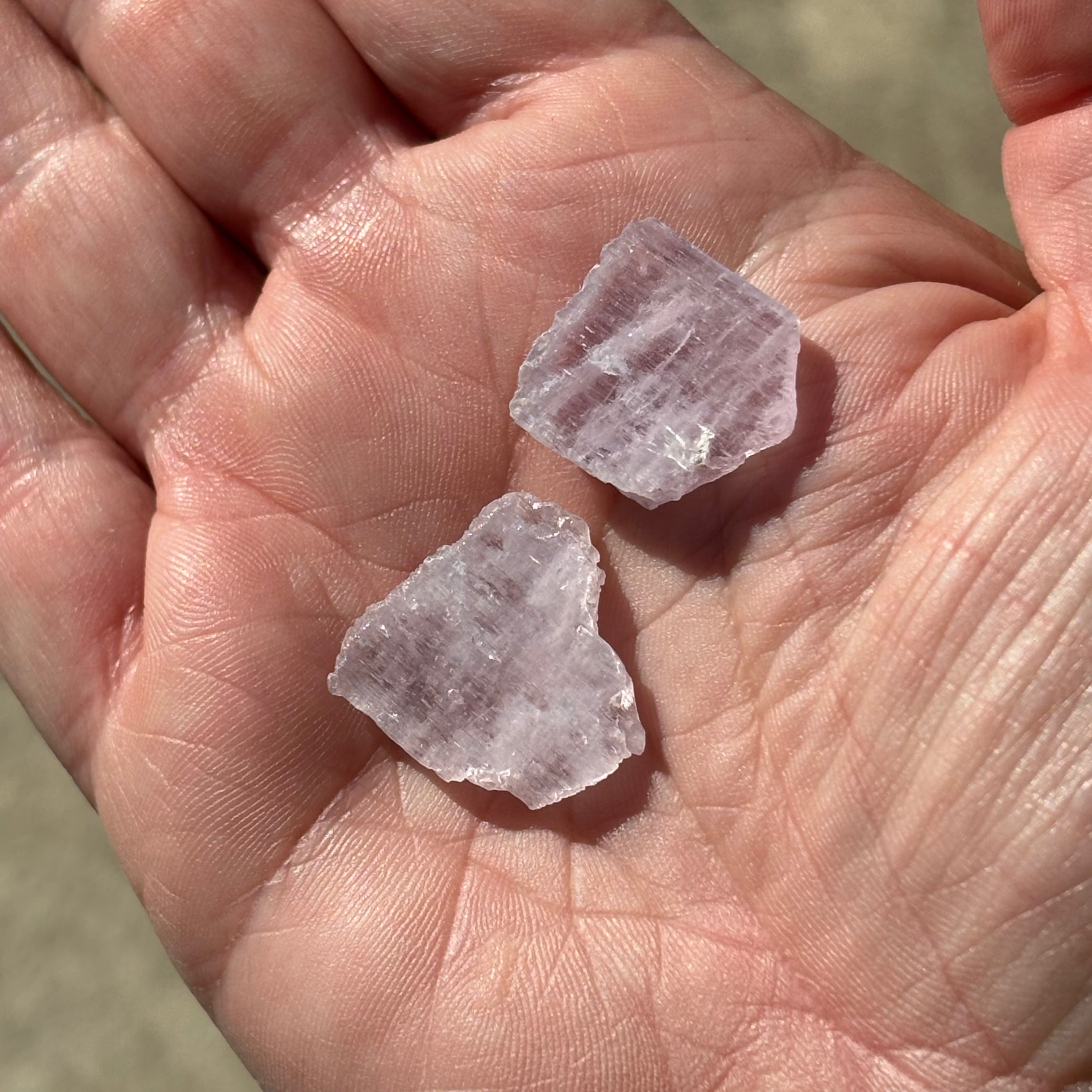Pink Kunzite Point Pair
