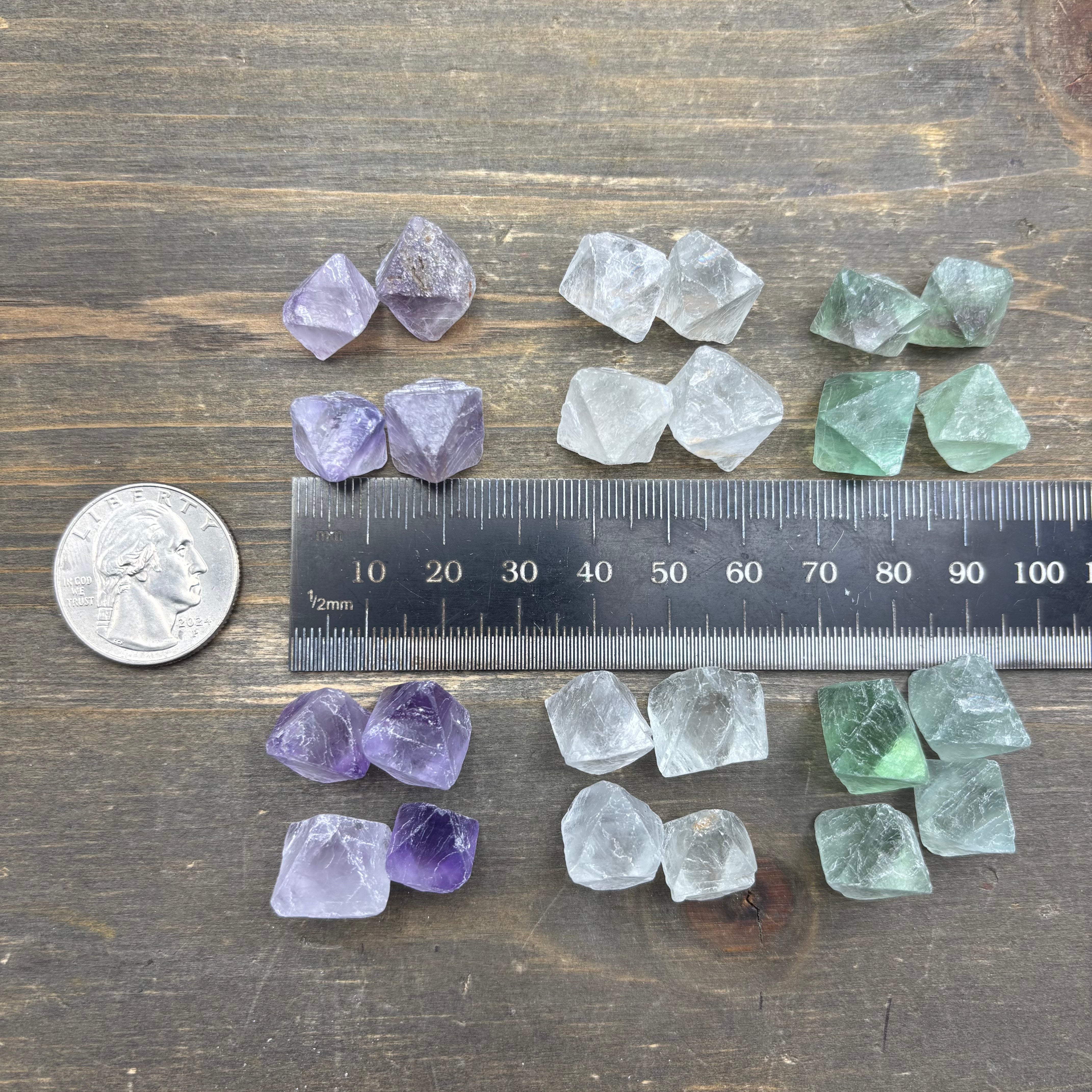 Fluorite Crystal Point Pair