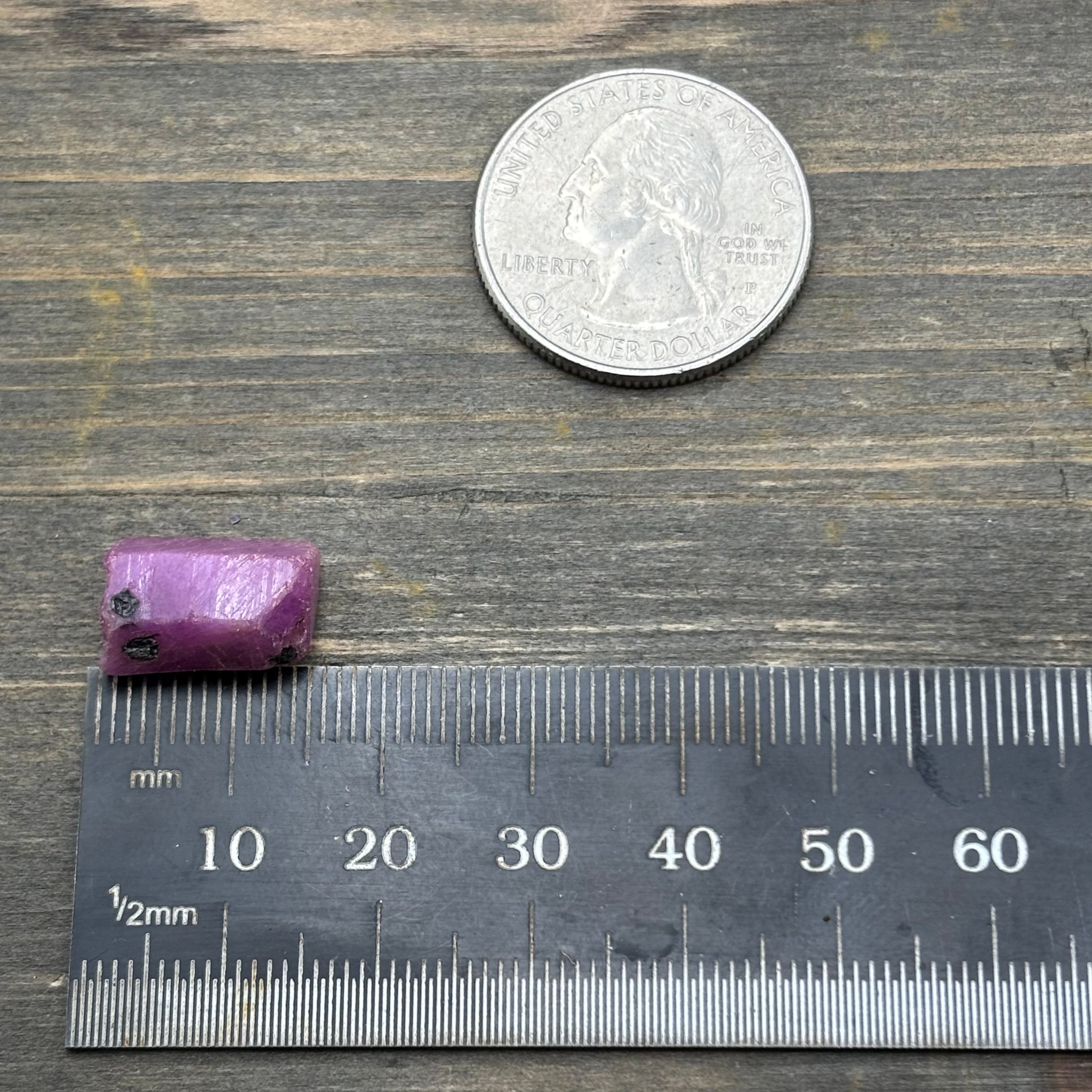 Natural Fluorescent Ruby Crystal - 037