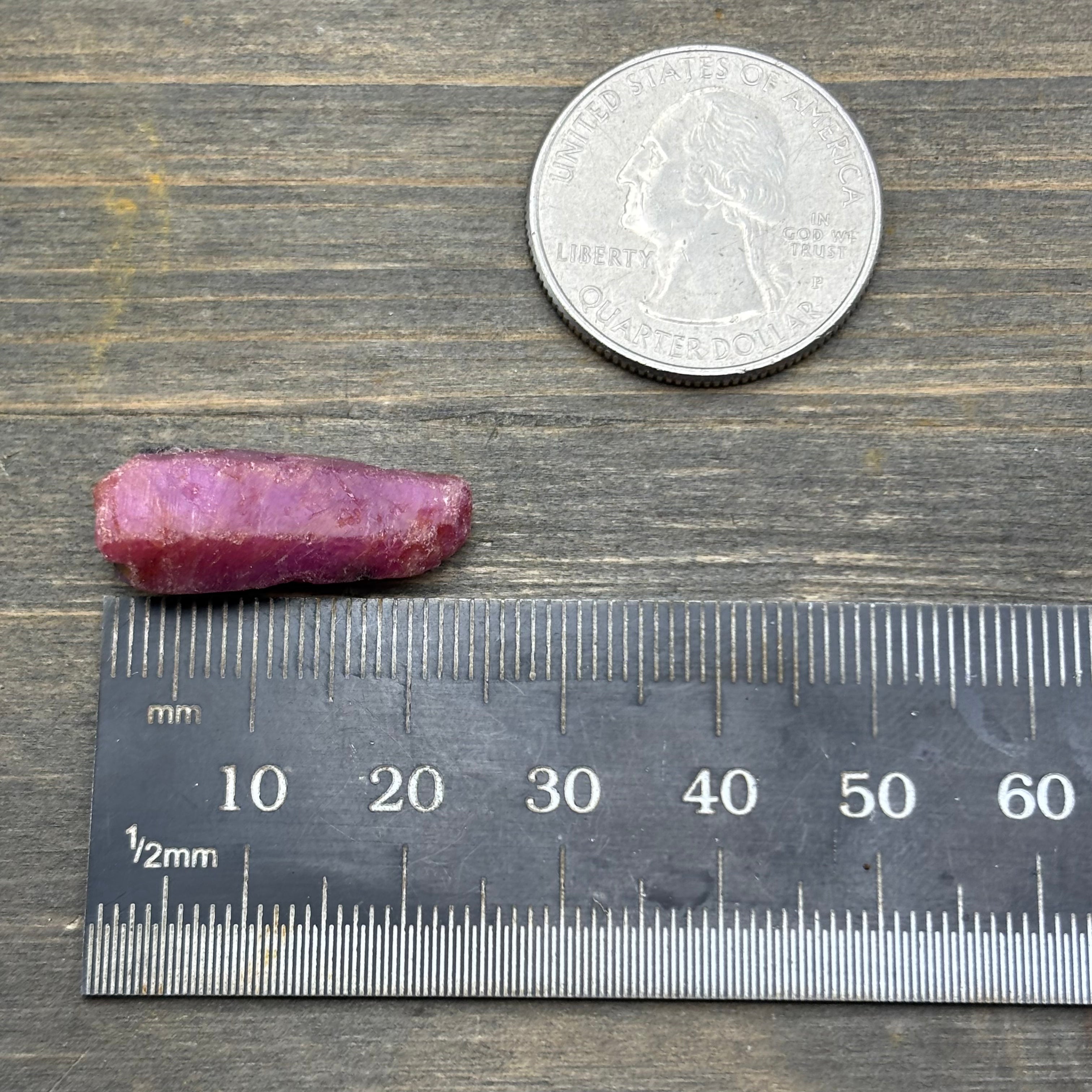 Natural Fluorescent Ruby Crystal - 043