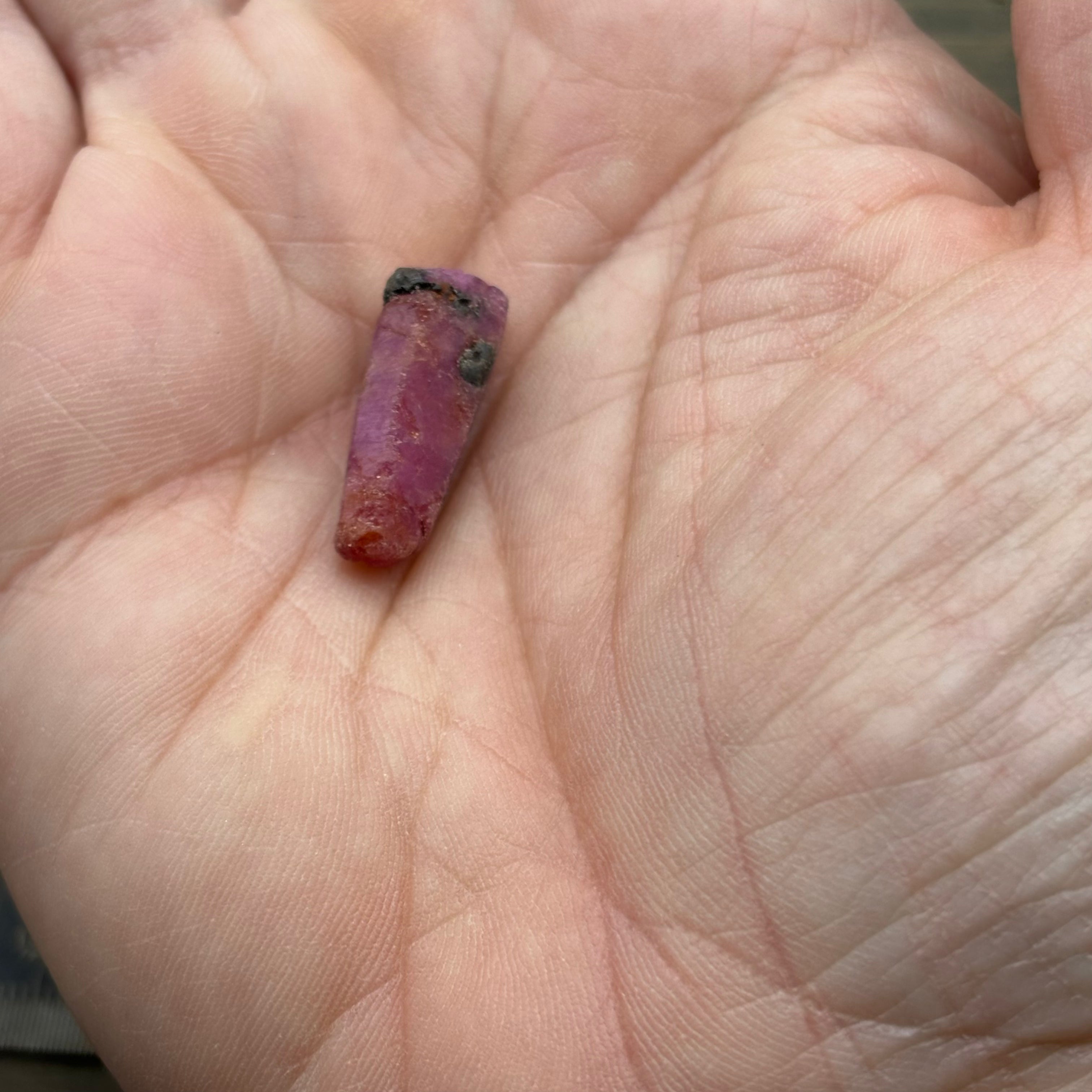 Natural Fluorescent Ruby Crystal - 043