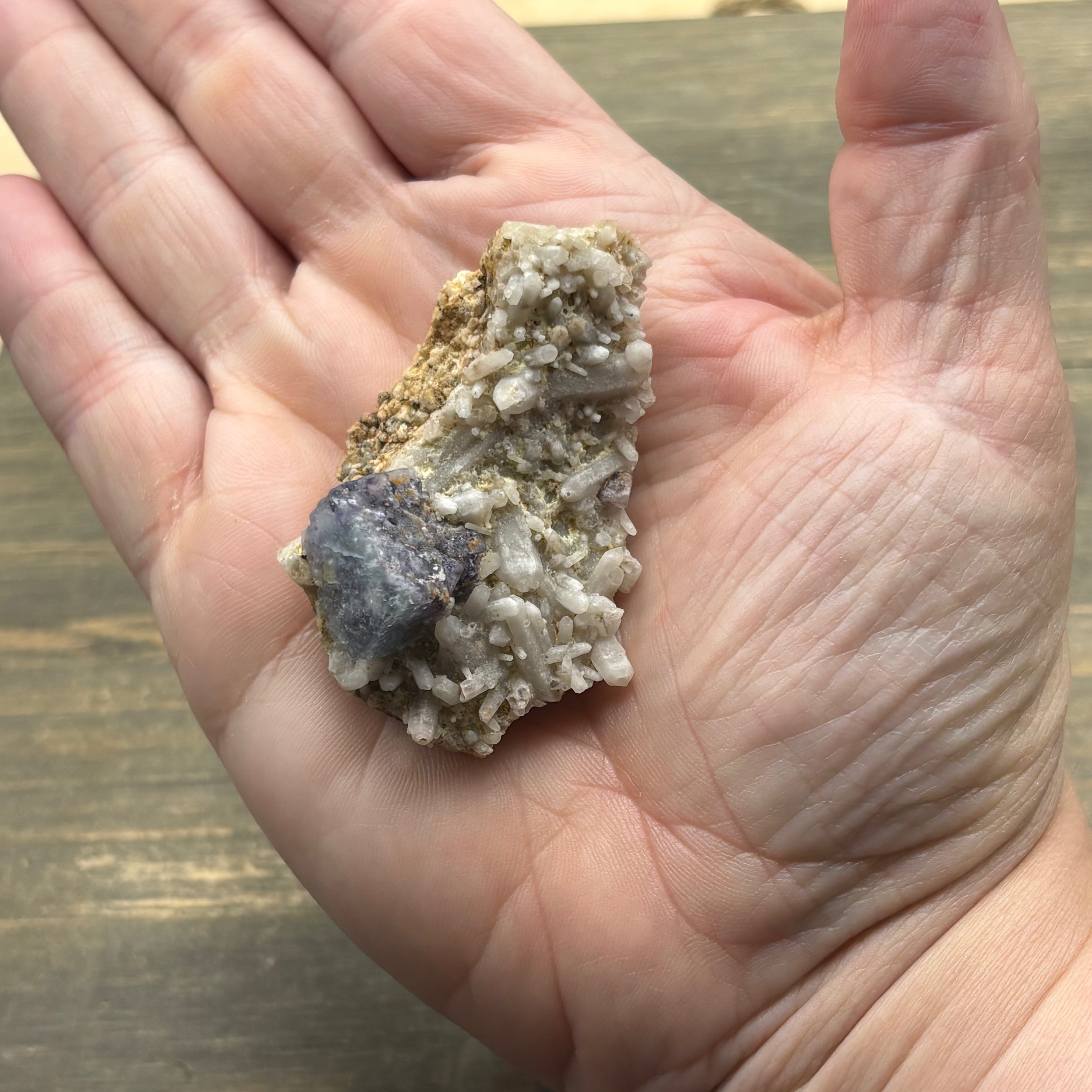 Fluorite with Milky Quartz Clusters - 049