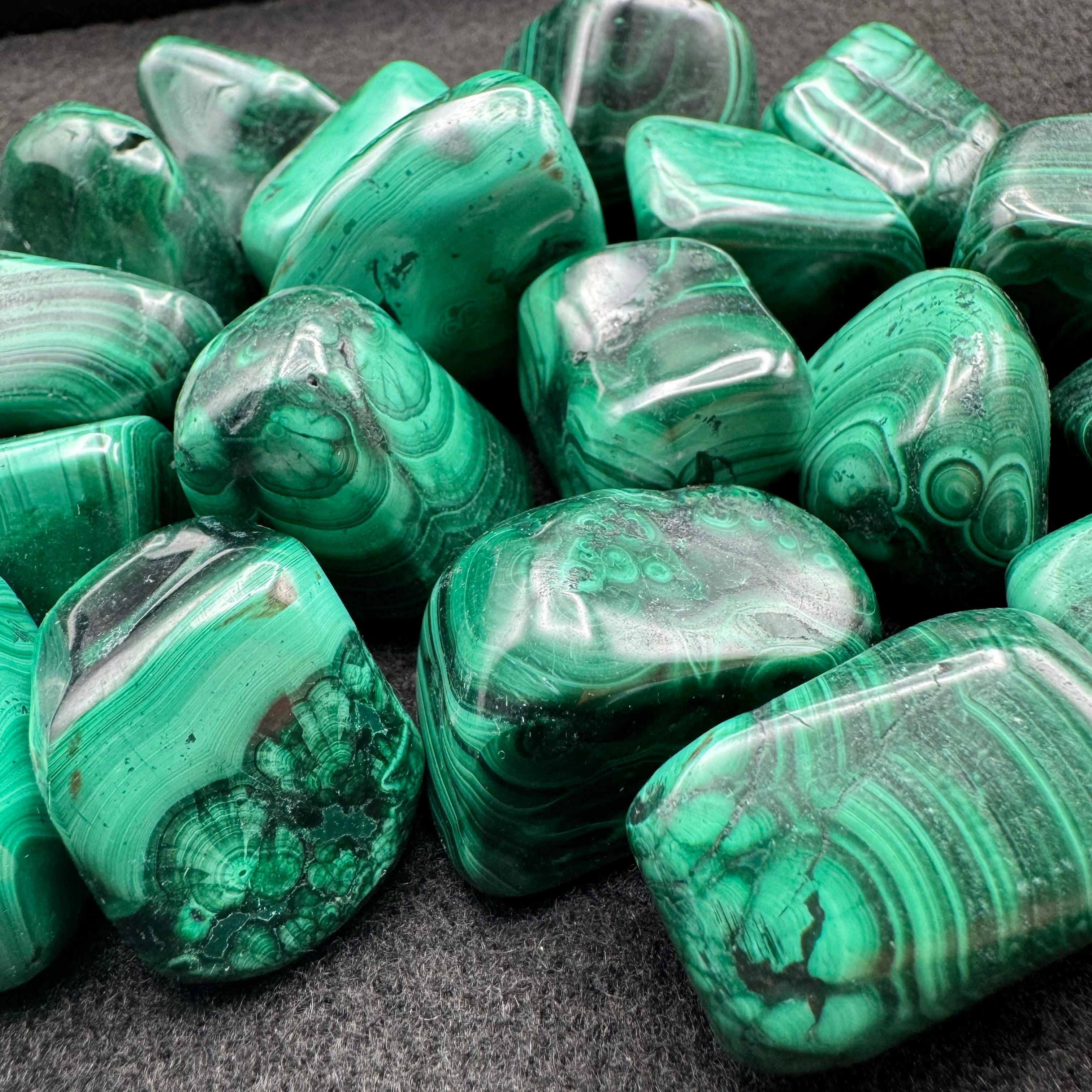 Malachite, Polished