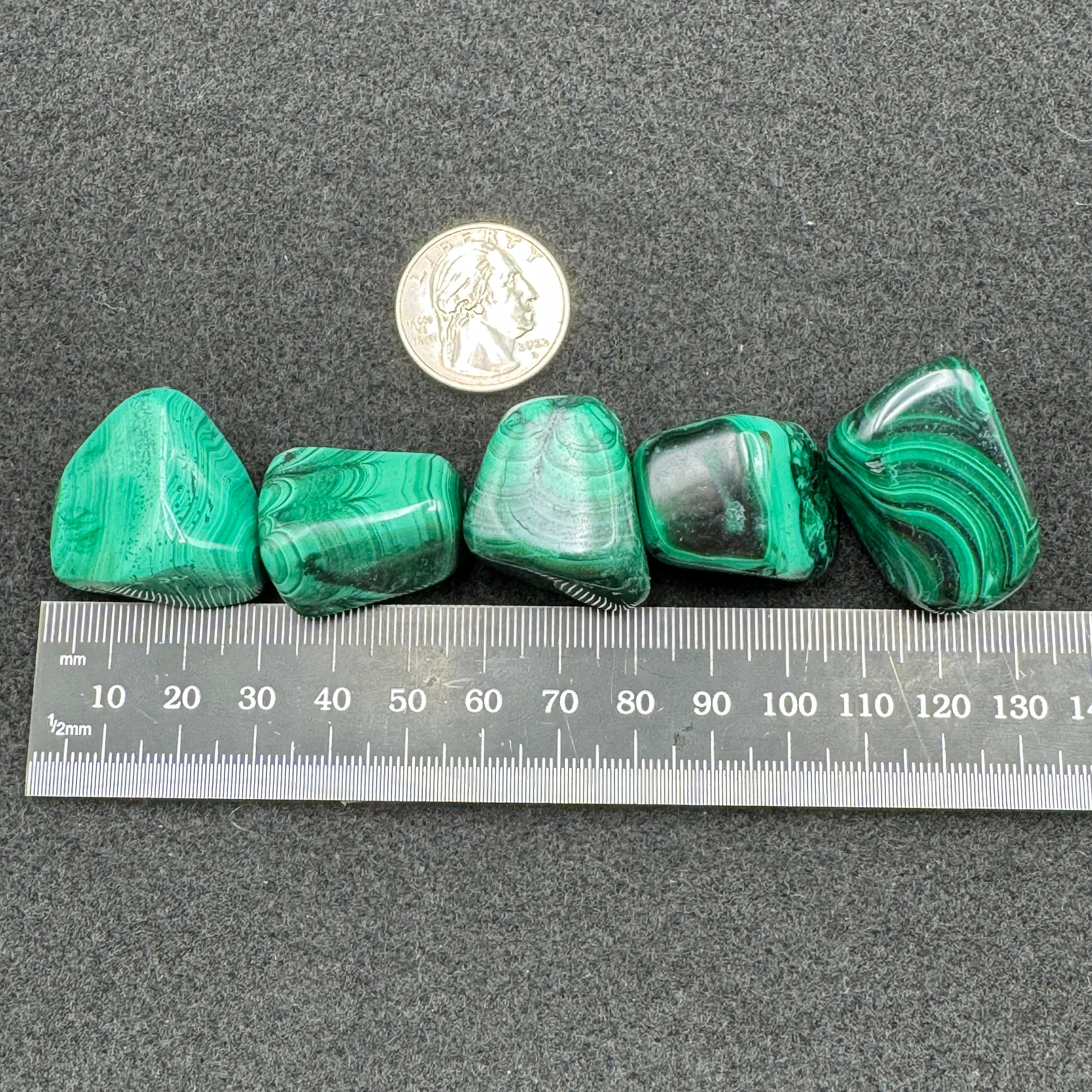 Malachite, Polished, Kit of 3