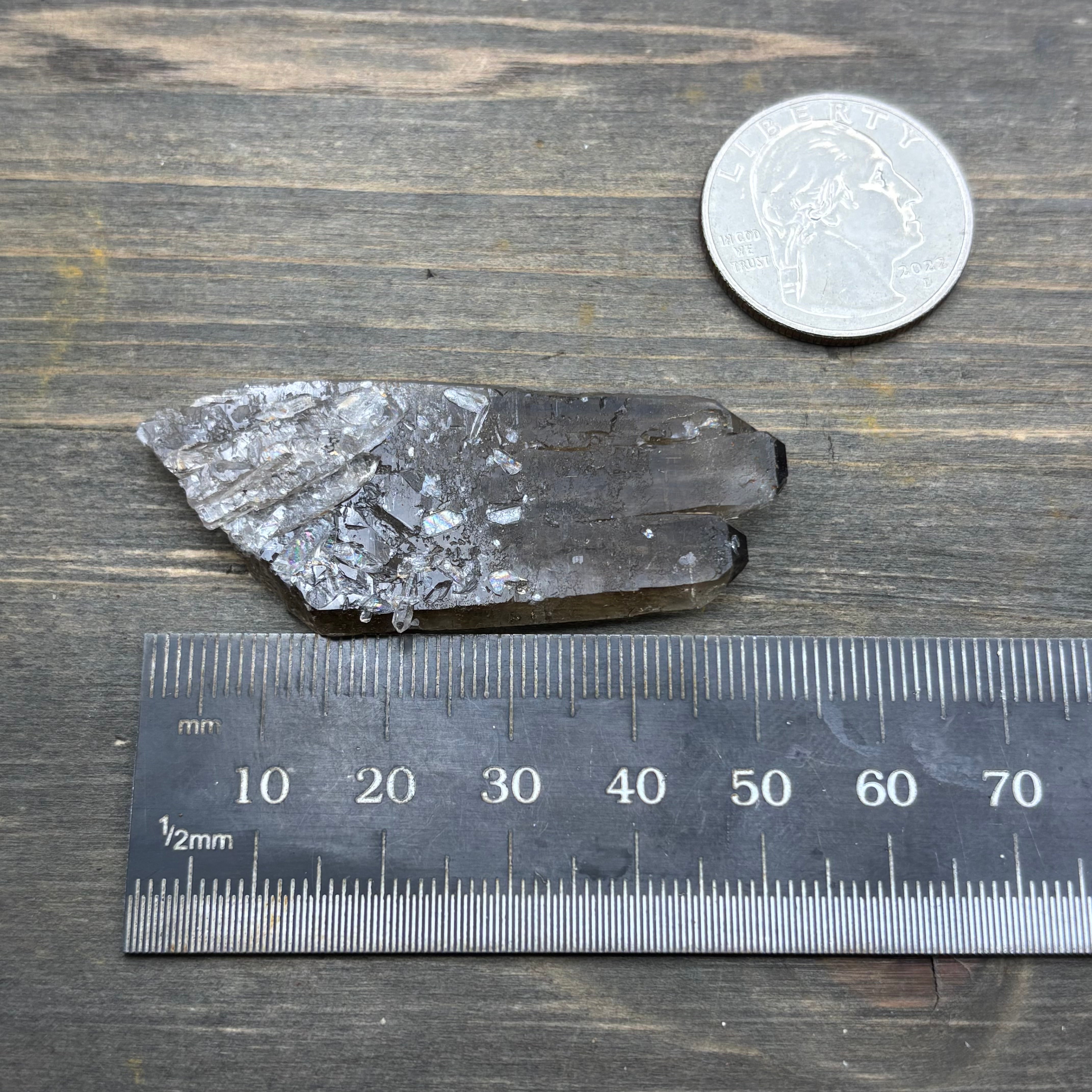 Dark Smoky Quartz Crystal - 014
