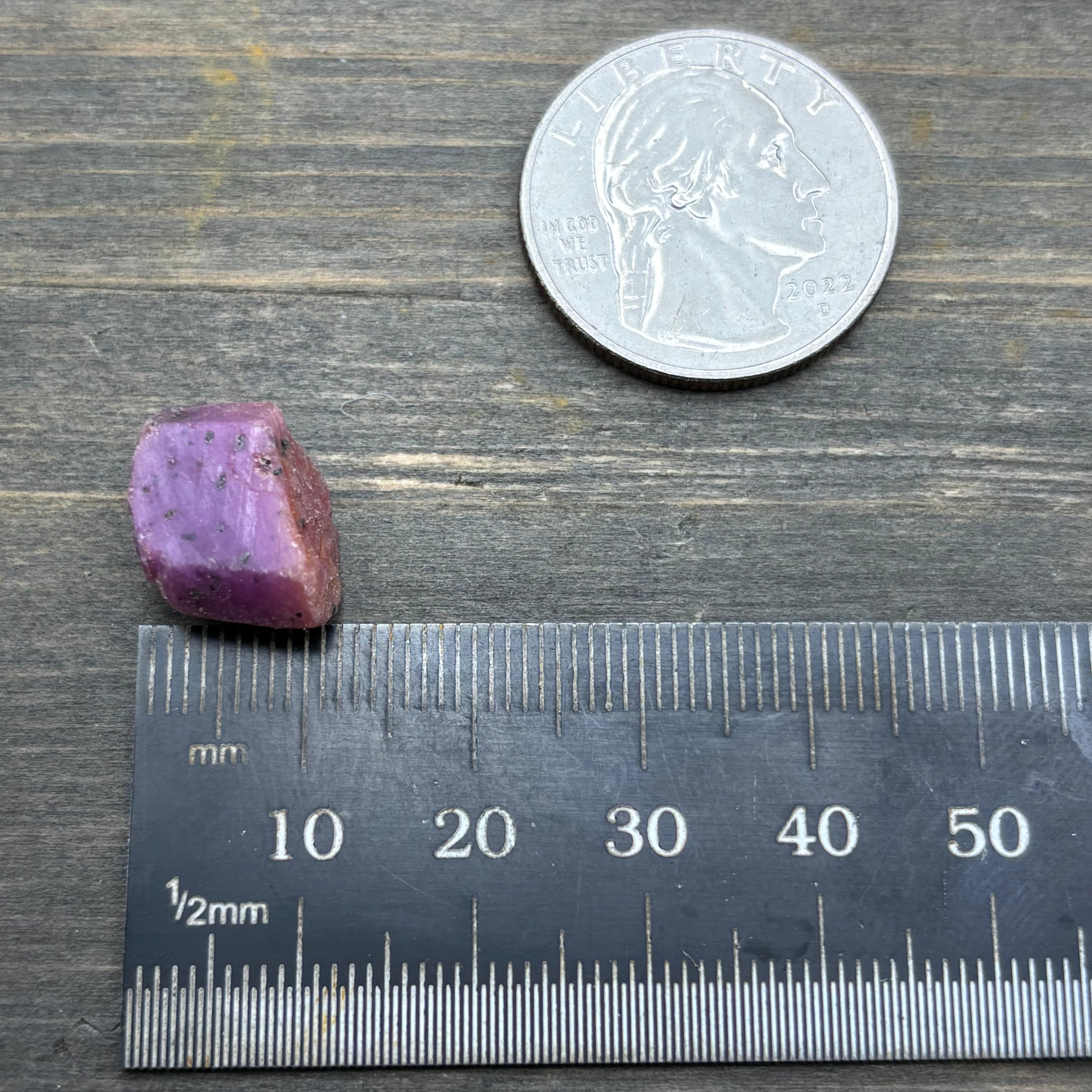 Natural Fluorescent Ruby Crystal - 092