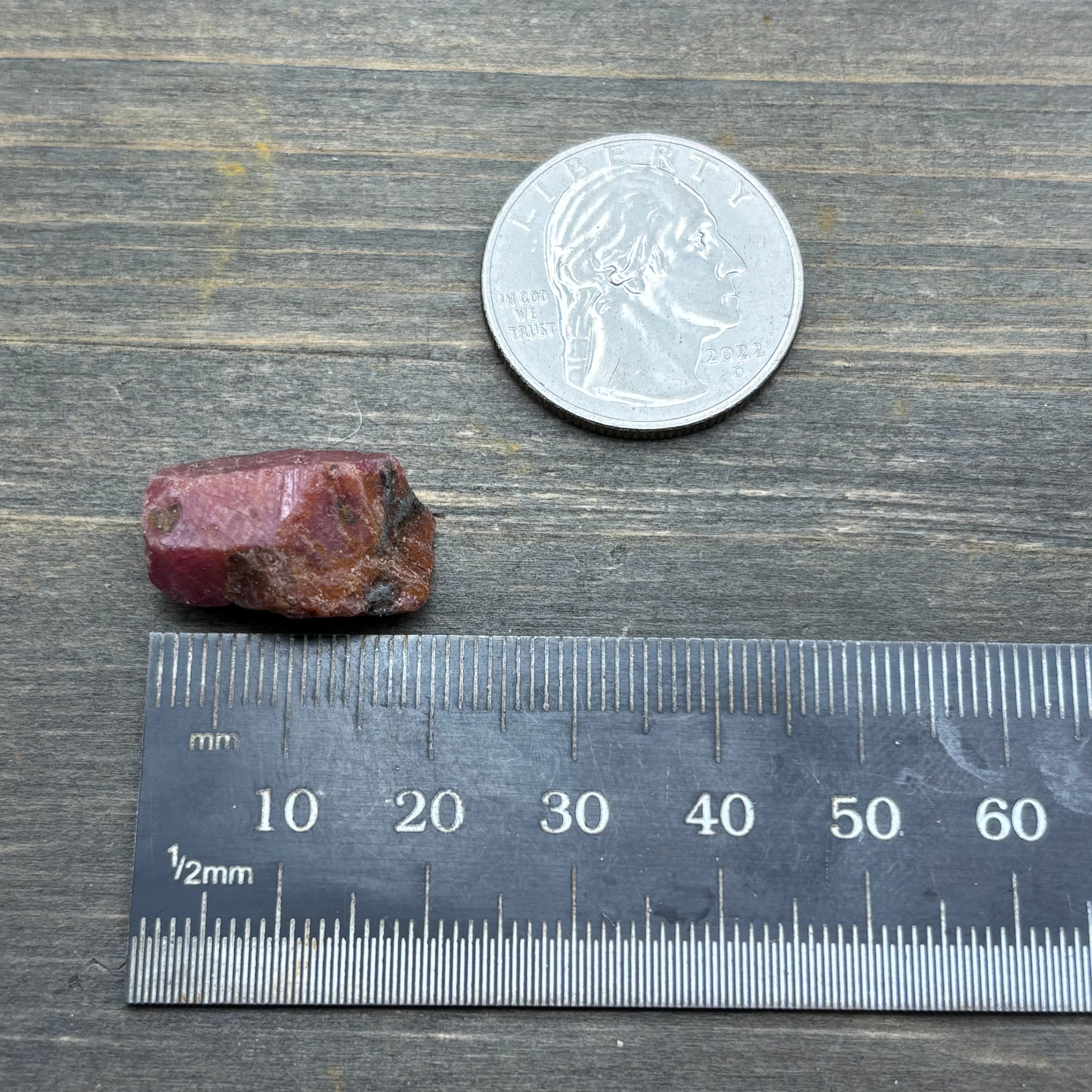 Natural Fluorescent Ruby Crystal - 098