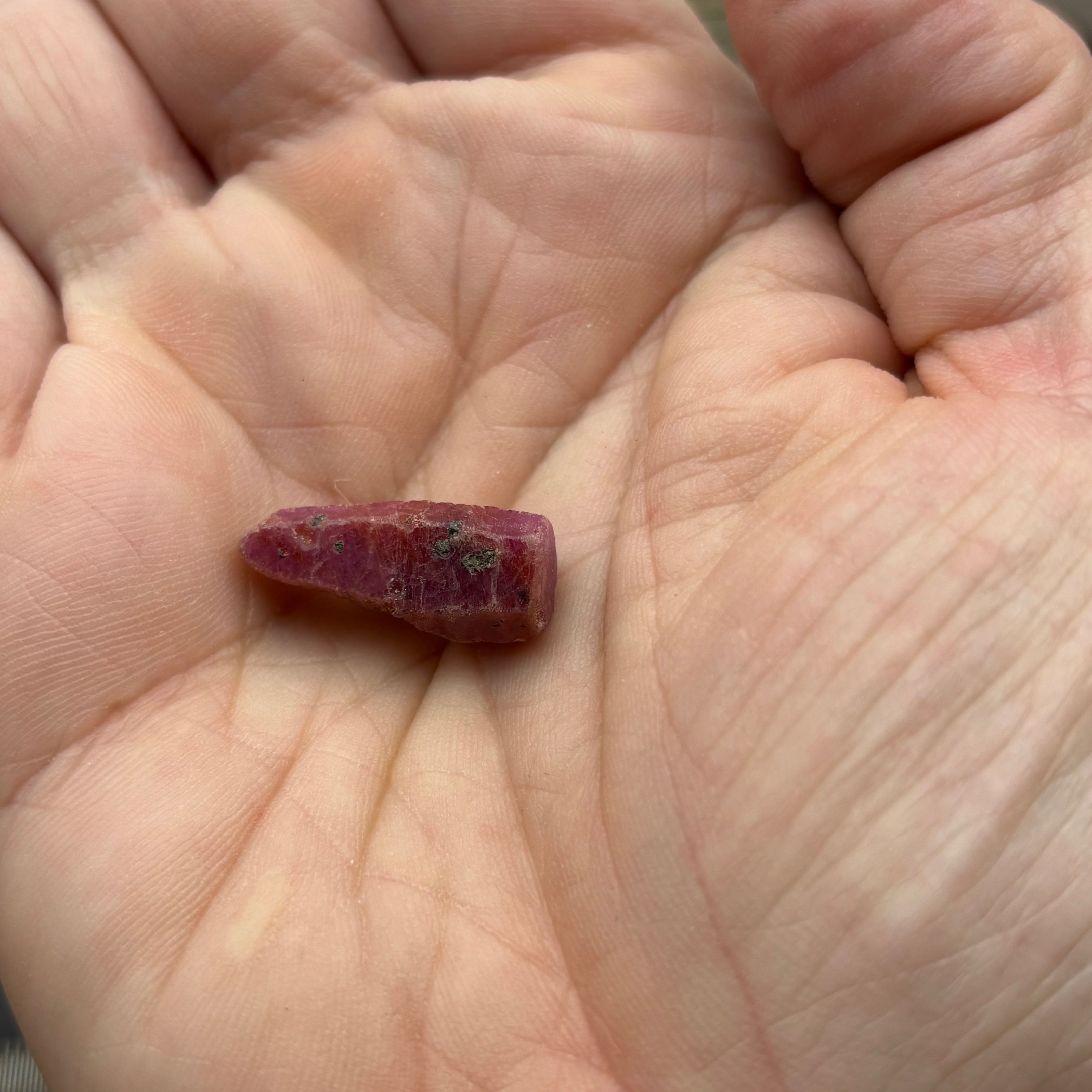 Natural Fluorescent Ruby Crystal - 100