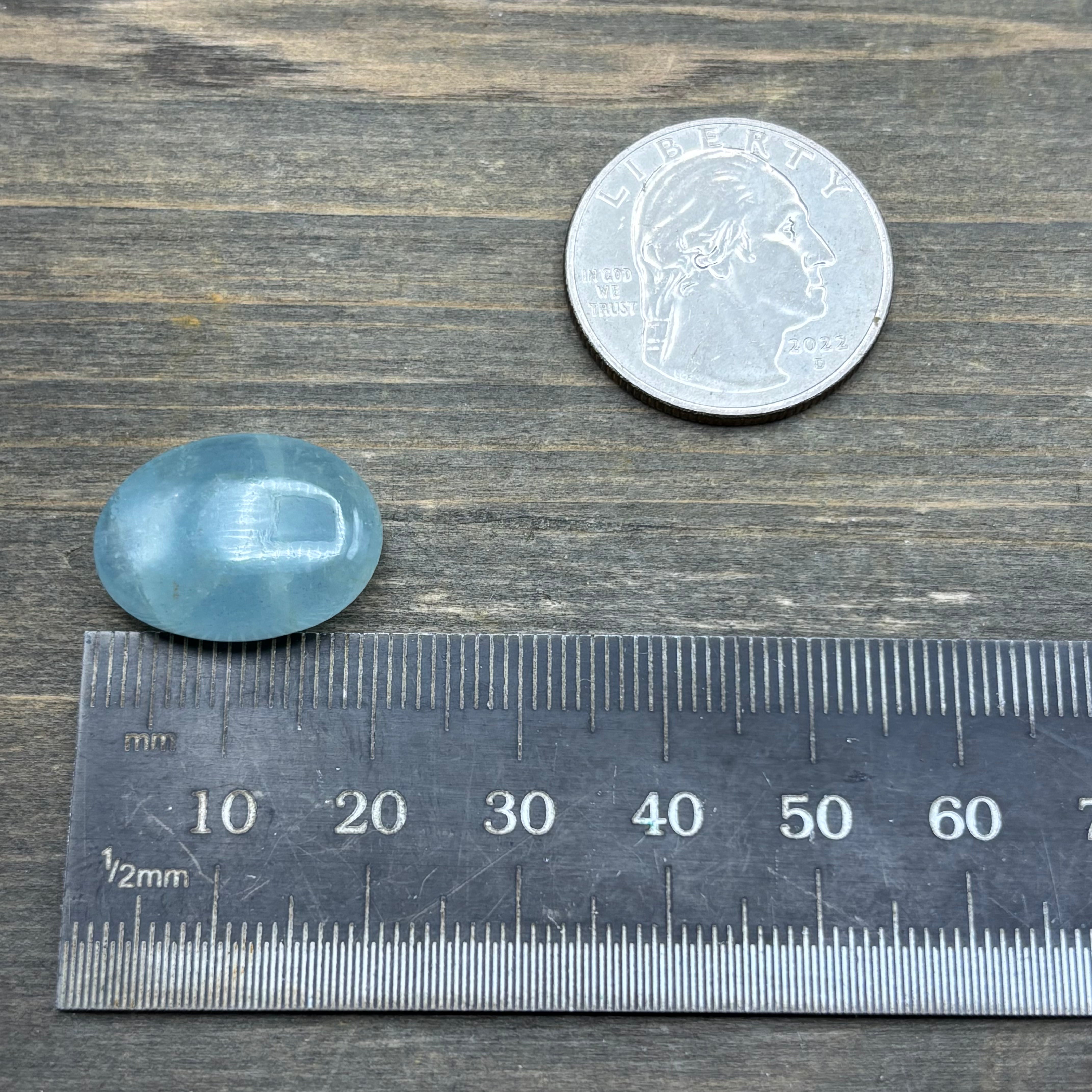 Aquamarine Magic Oval - 012