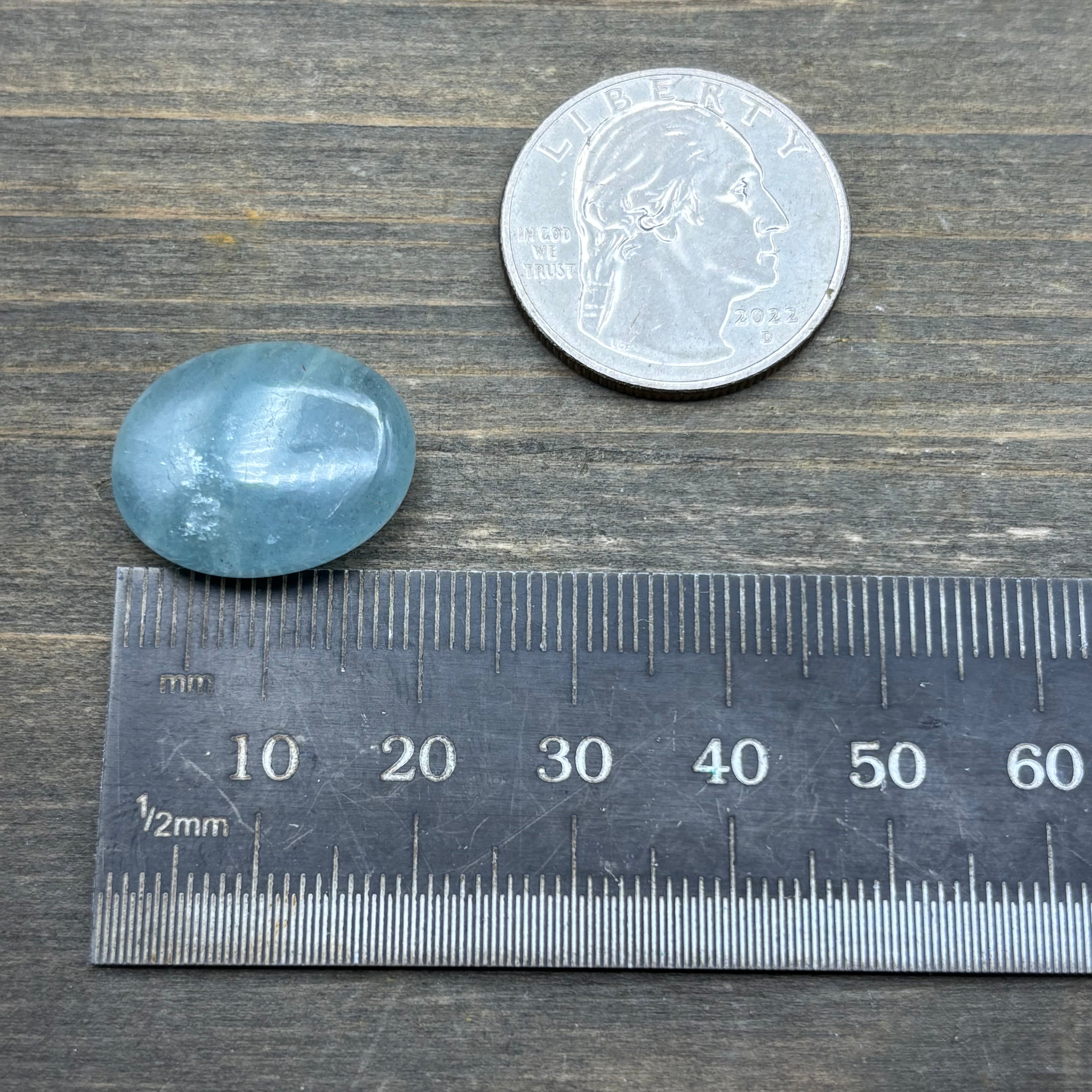 Aquamarine Magic Oval - 015