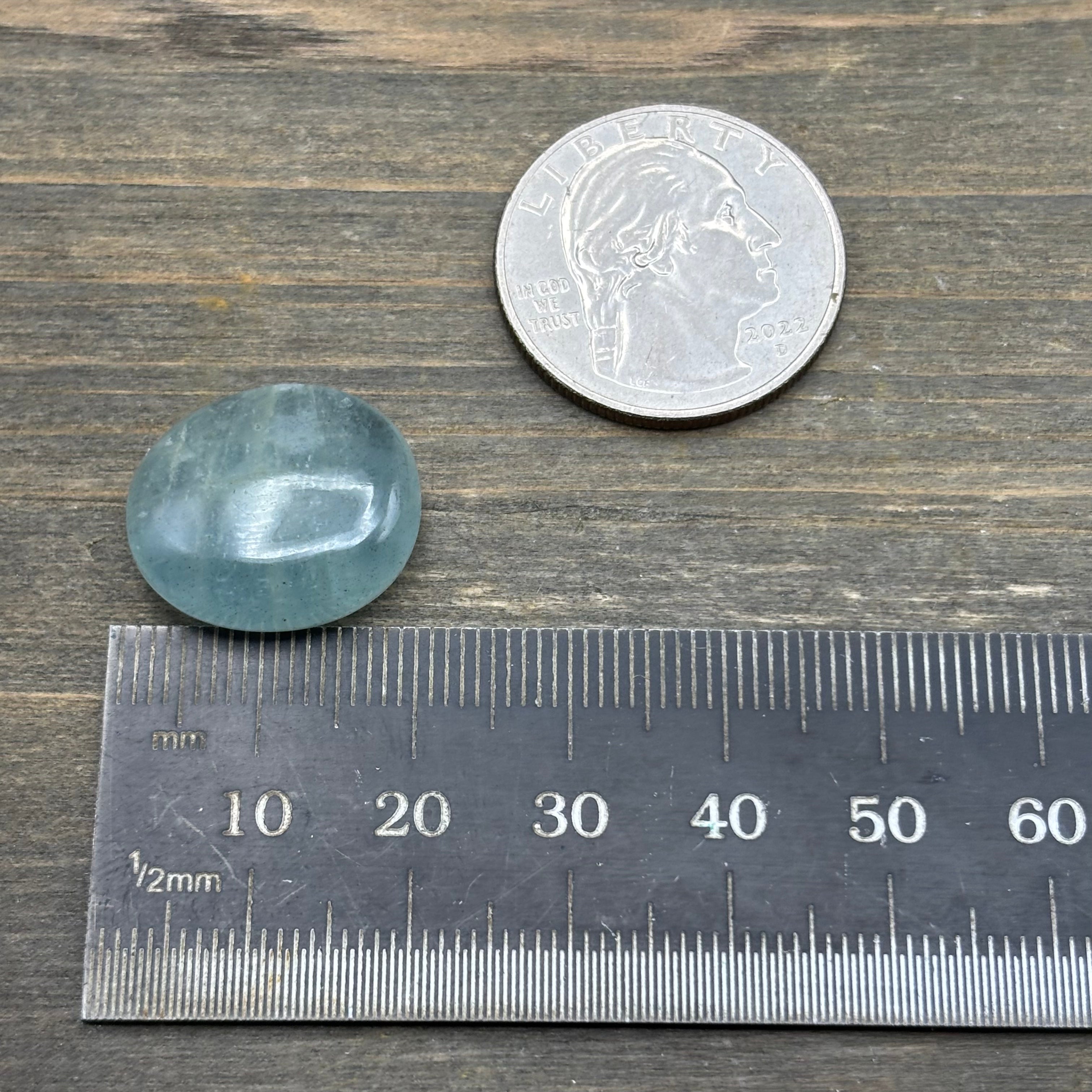 Aquamarine Magic Oval - 016