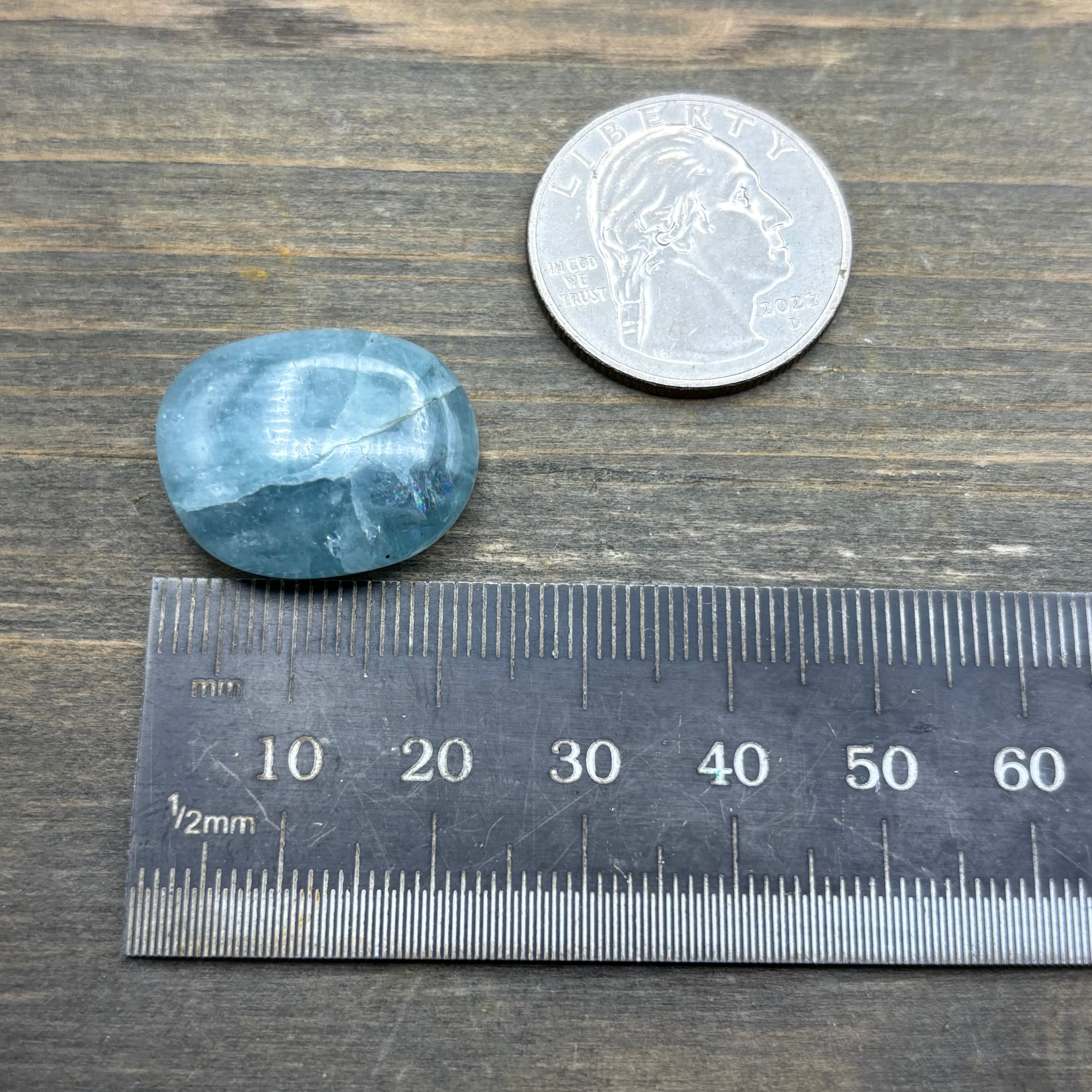 Aquamarine Magic Oval - 017